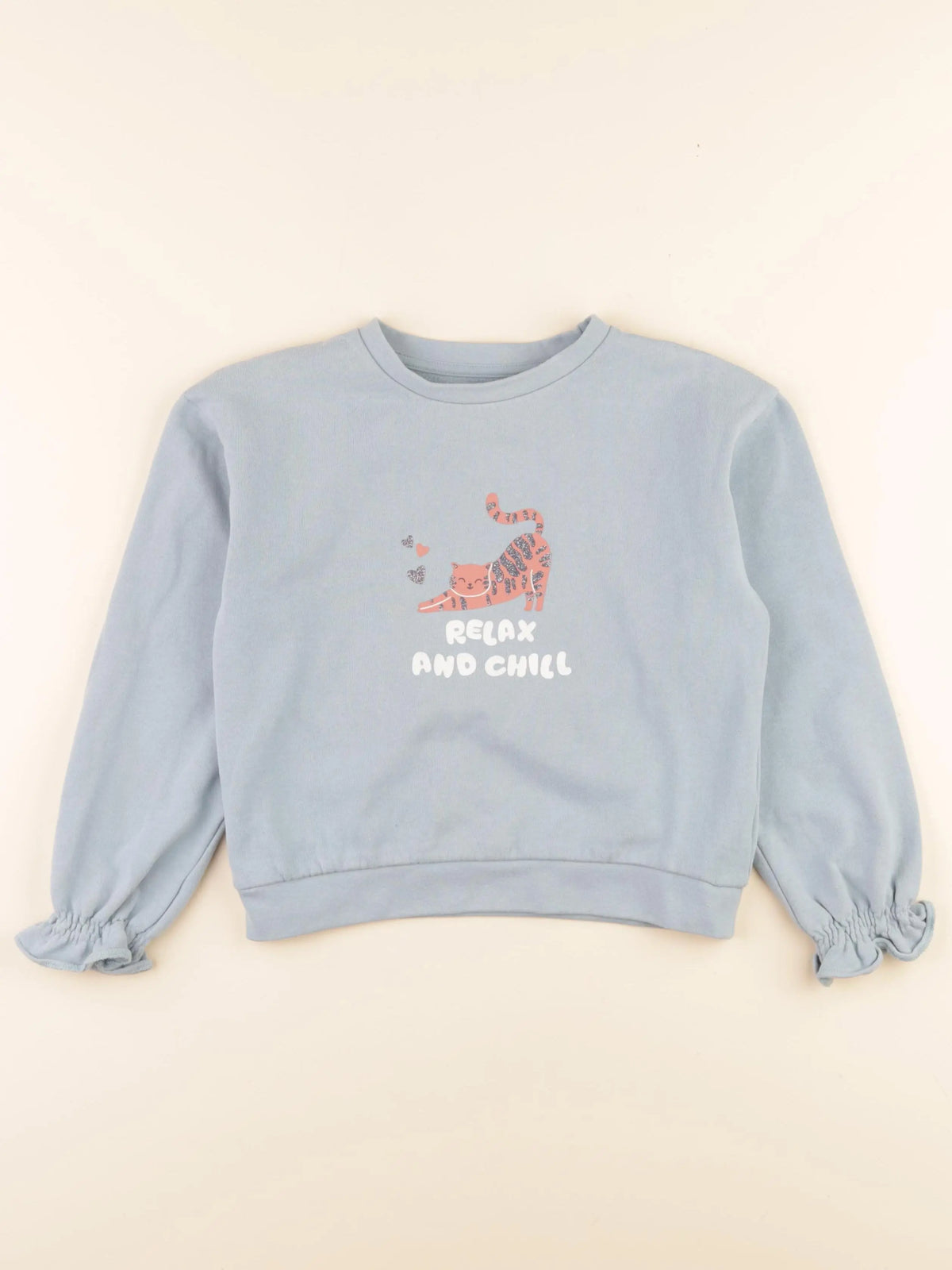 Vertbaudet - sweat bleu - 8 ans