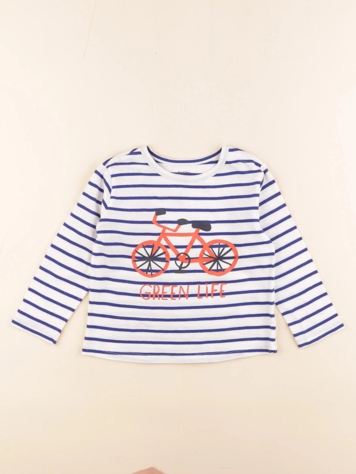 Boutchou - tee-shirt blanc, bleu - 36 mois