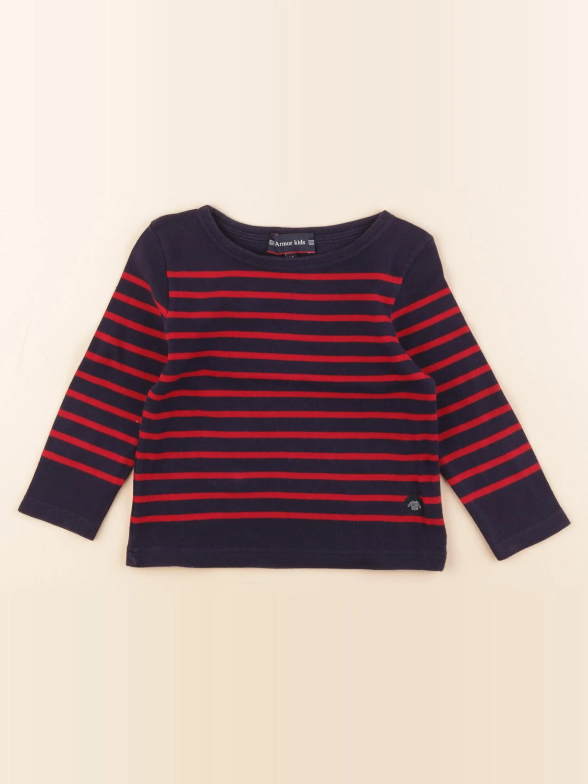 Armor Lux - tee-shirt bleu, rouge - 3 ans