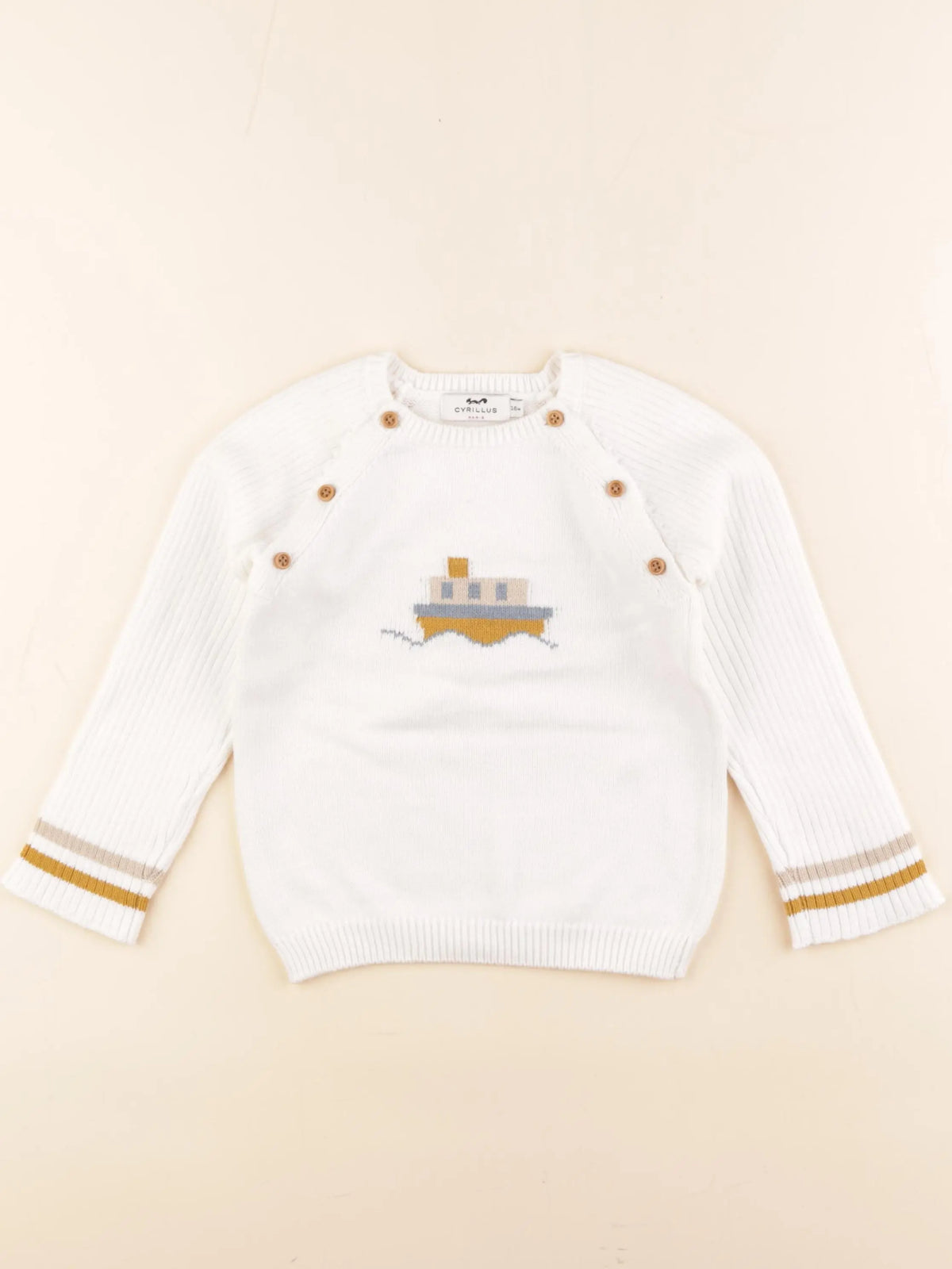 Cyrillus - pull blanc - 36 mois