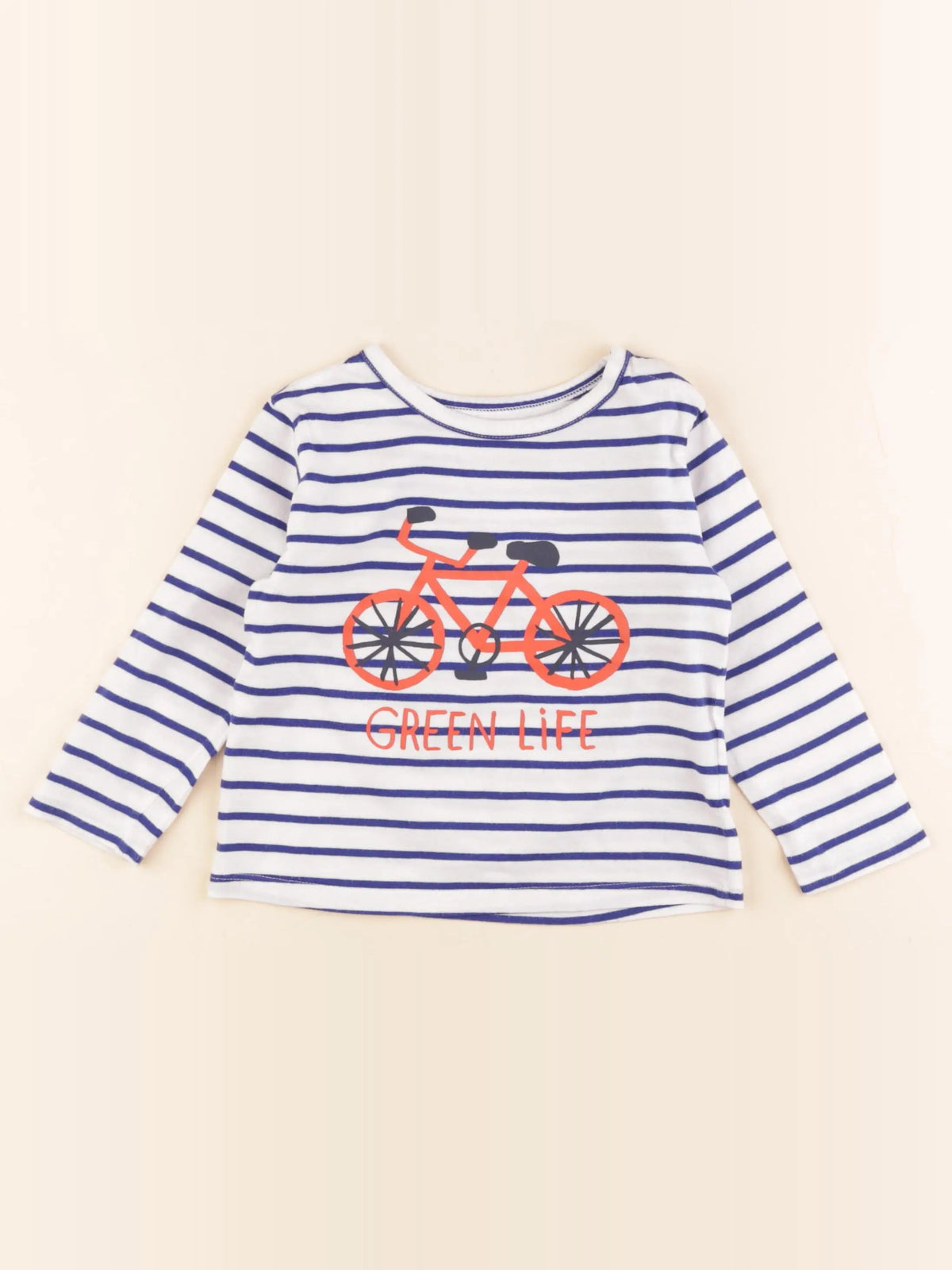 Boutchou - tee-shirt blanc, bleu - 36 mois
