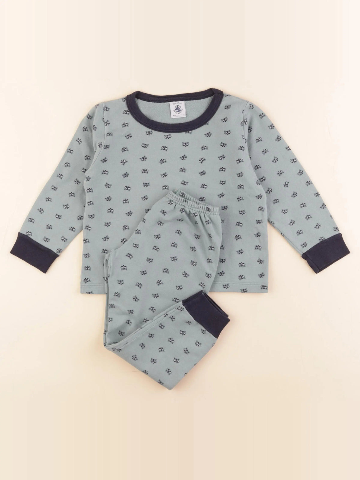 Petit Bateau - pyjama coton bleu - 3 ans