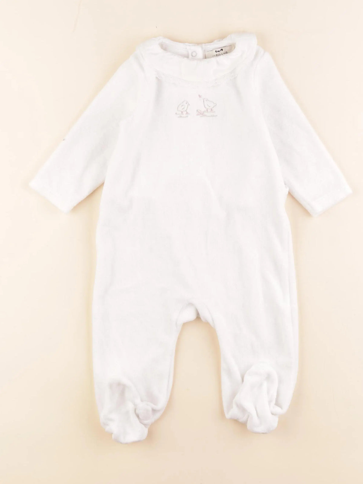 Cyrillus - pyjama velours blanc - 9 mois