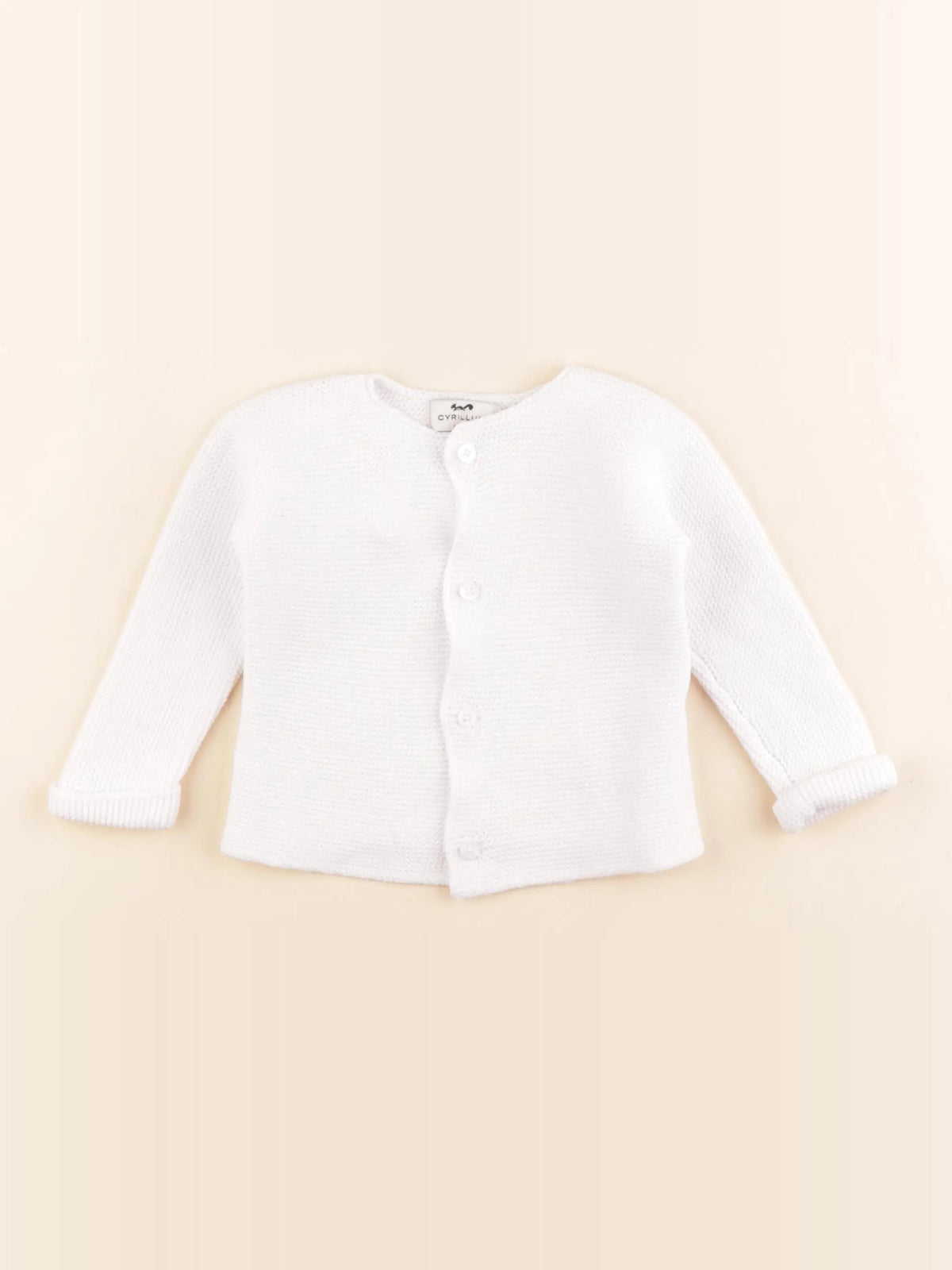 Cyrillus - gilet blanc - 9 mois
