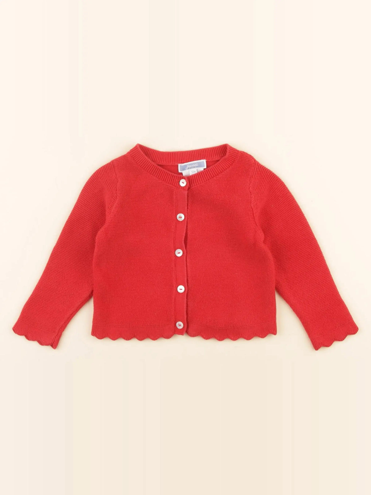 Jacadi - gilet rouge - 12 mois