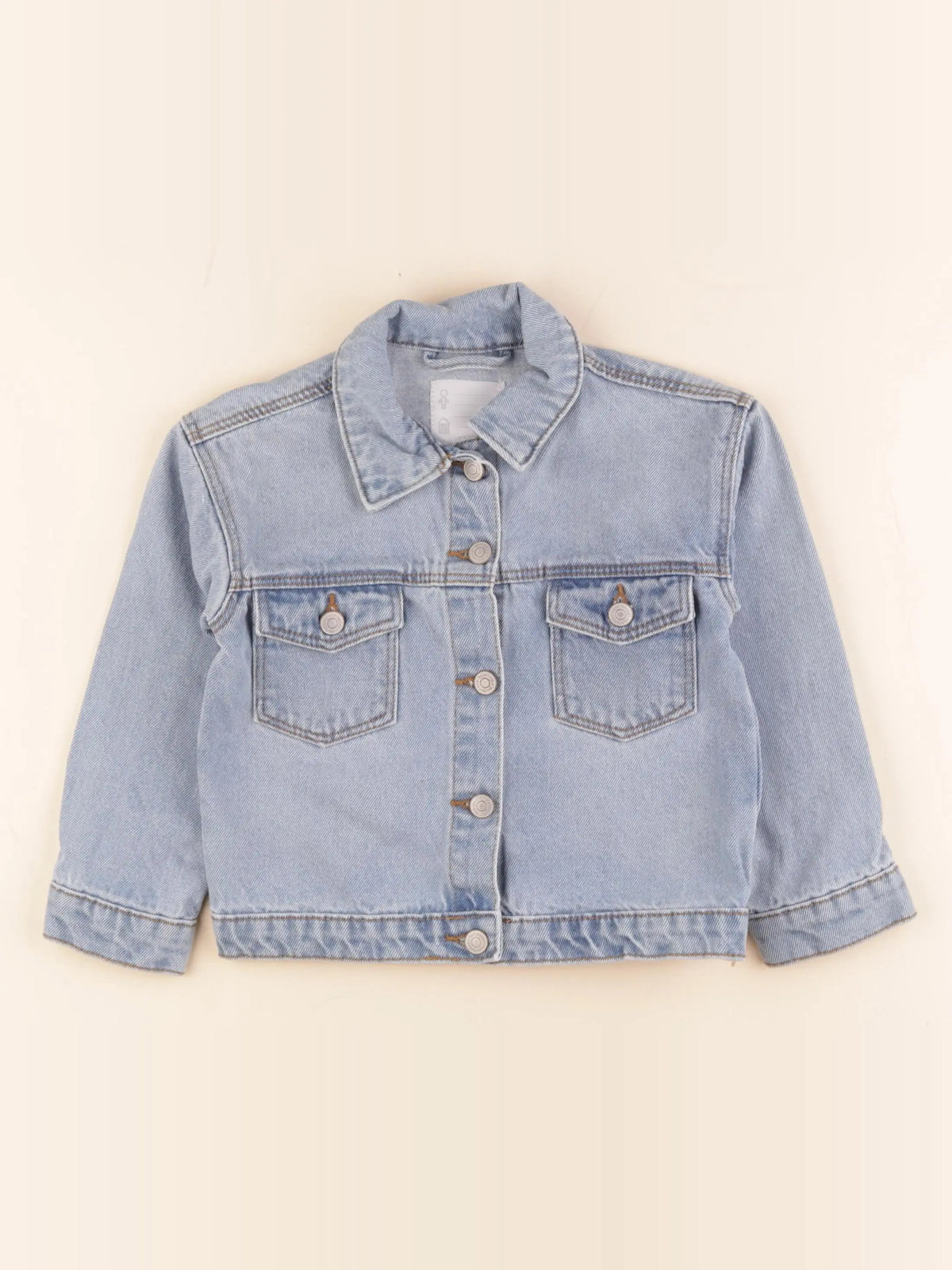 Vertbaudet - veste imprimé au dos bleu - 4 ans