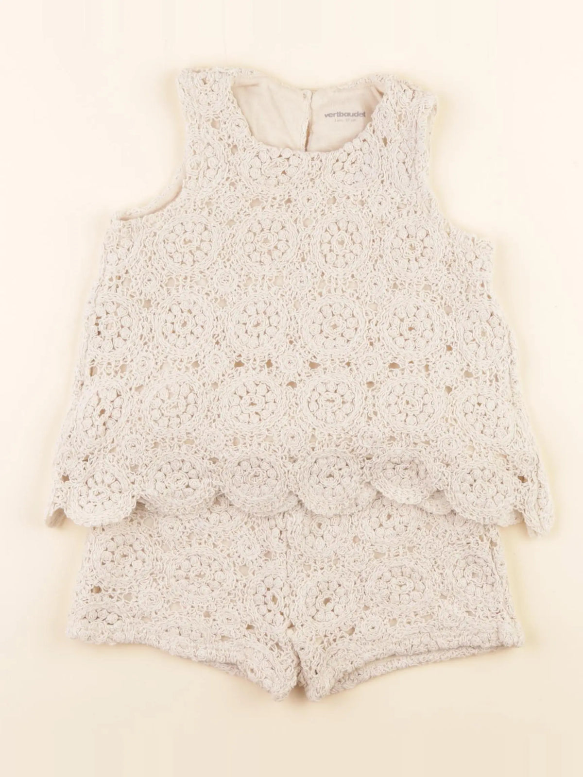 Vertbaudet - ensemble beige - 3 ans