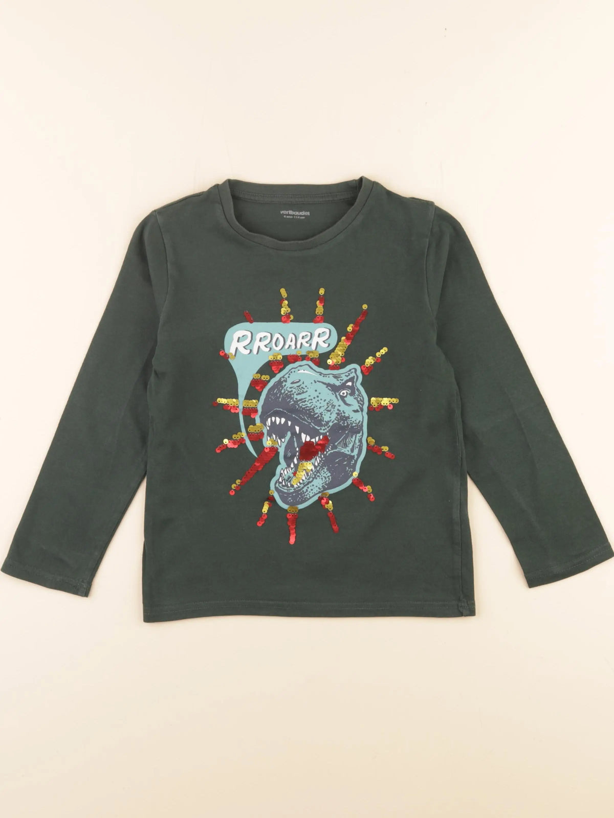 Vertbaudet - tee-shirt vert - 6 ans