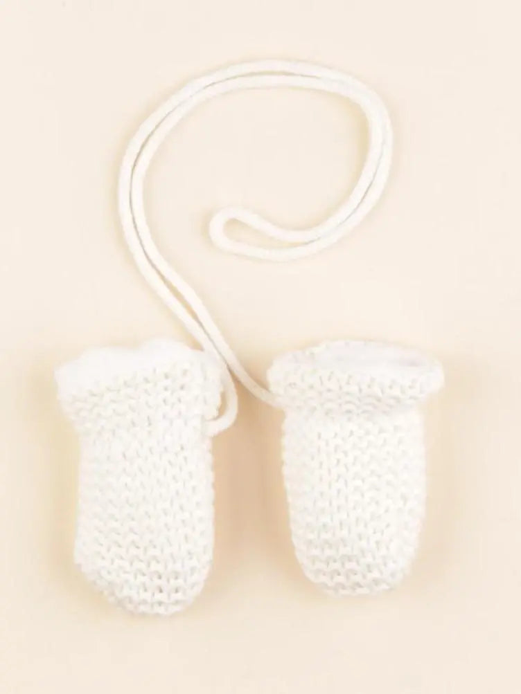 Petit Bateau - moufles blanc - 3/6 mois