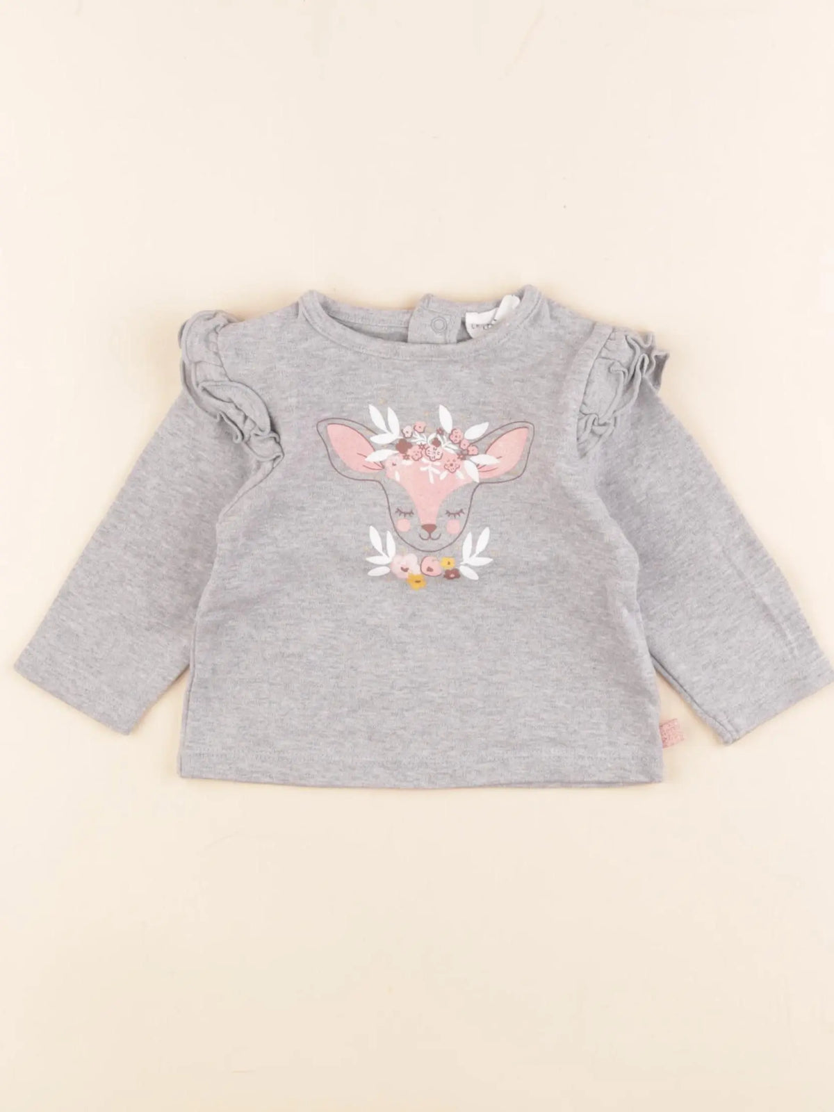 Carrément Beau - tee-shirt or, gris - 6 mois