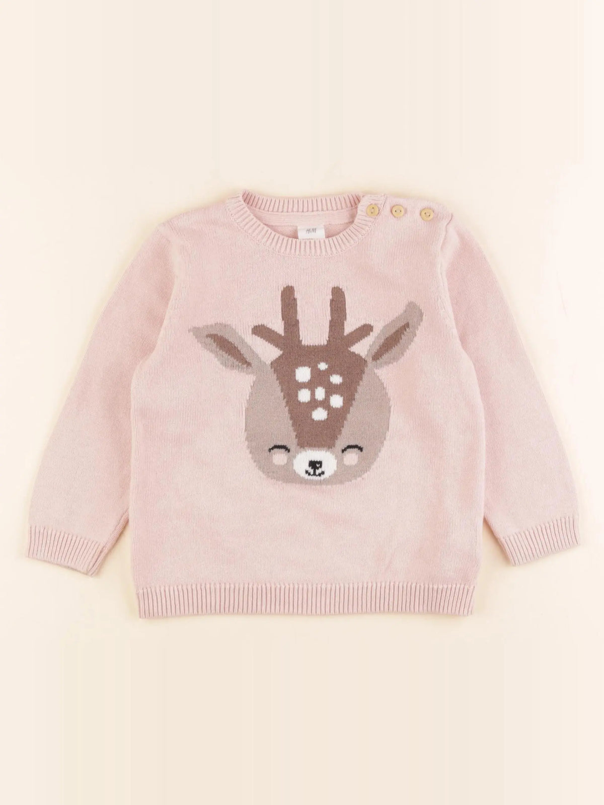 H&M - pull rose - 12/18 mois