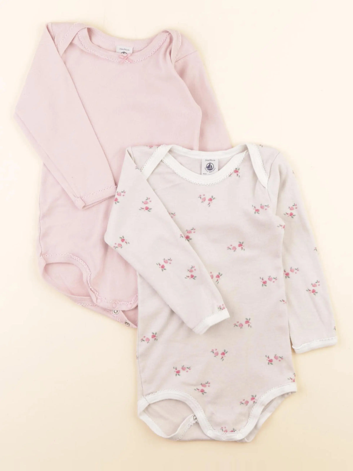 Petit Bateau - lot de 2 bodies en coton multicolore - 24 mois