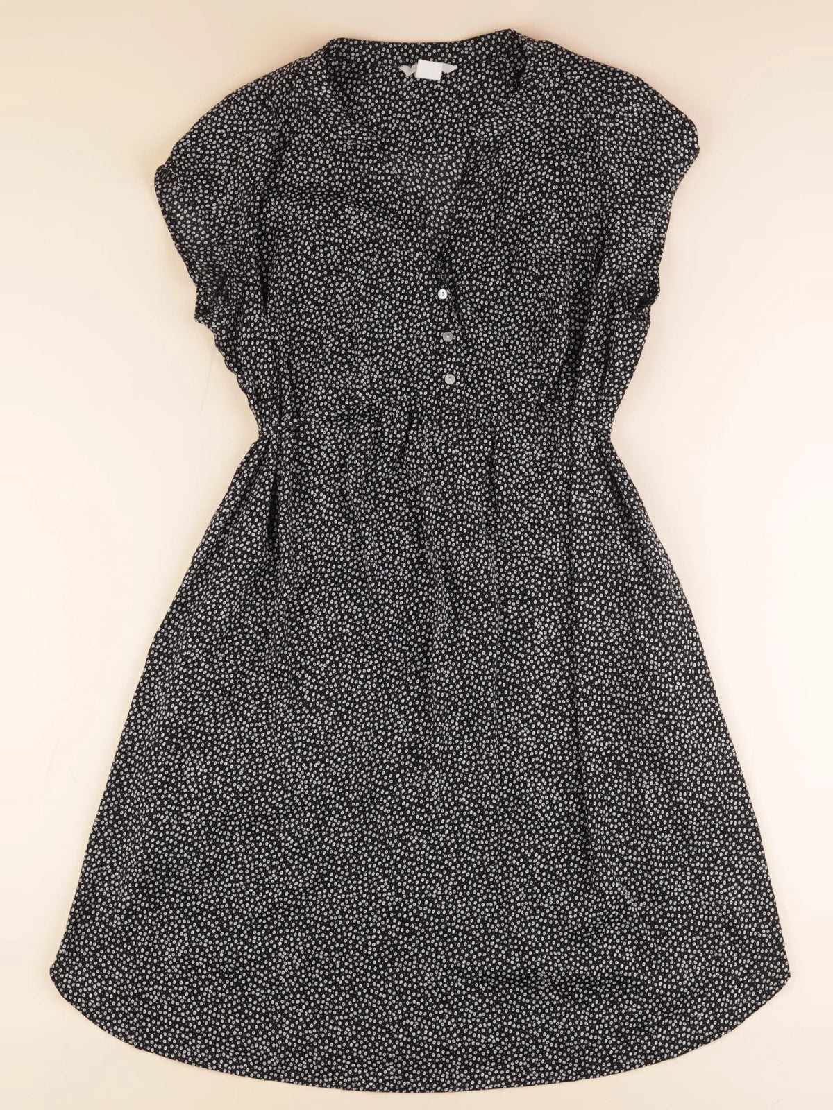 H&M - robe grossesse noir, blanc - S
