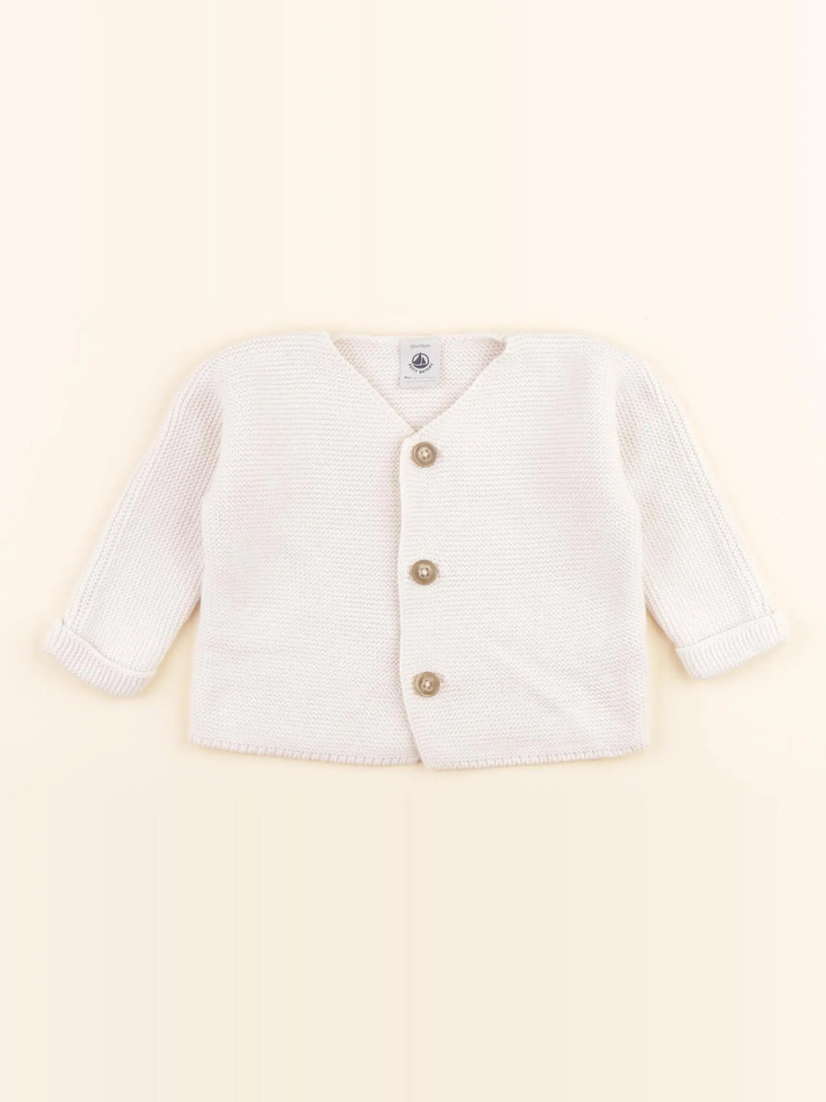 Petit Bateau - gilet beige - 12 mois