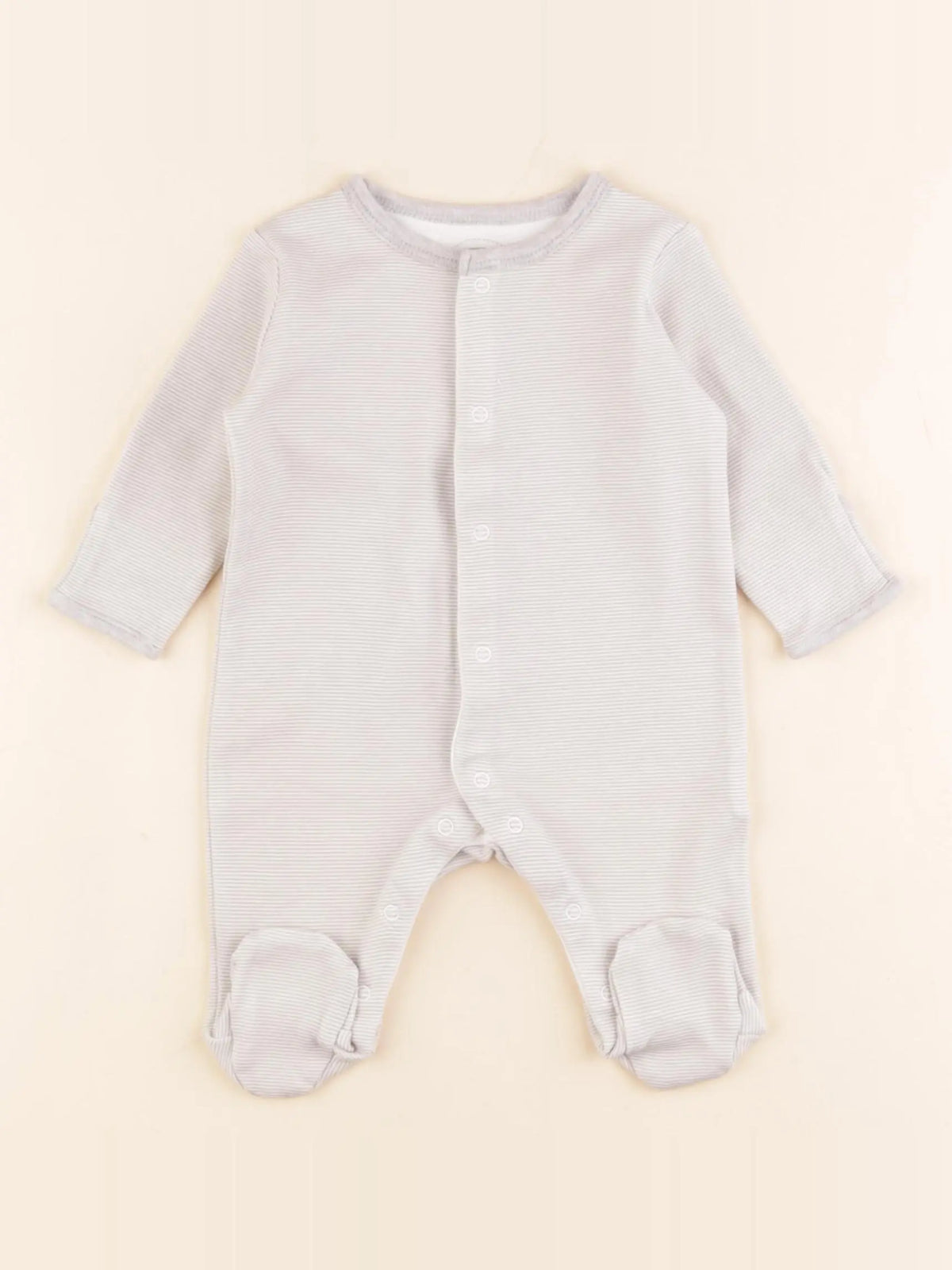 Mamas & papas - pyjama coton blanc, gris - 1 mois