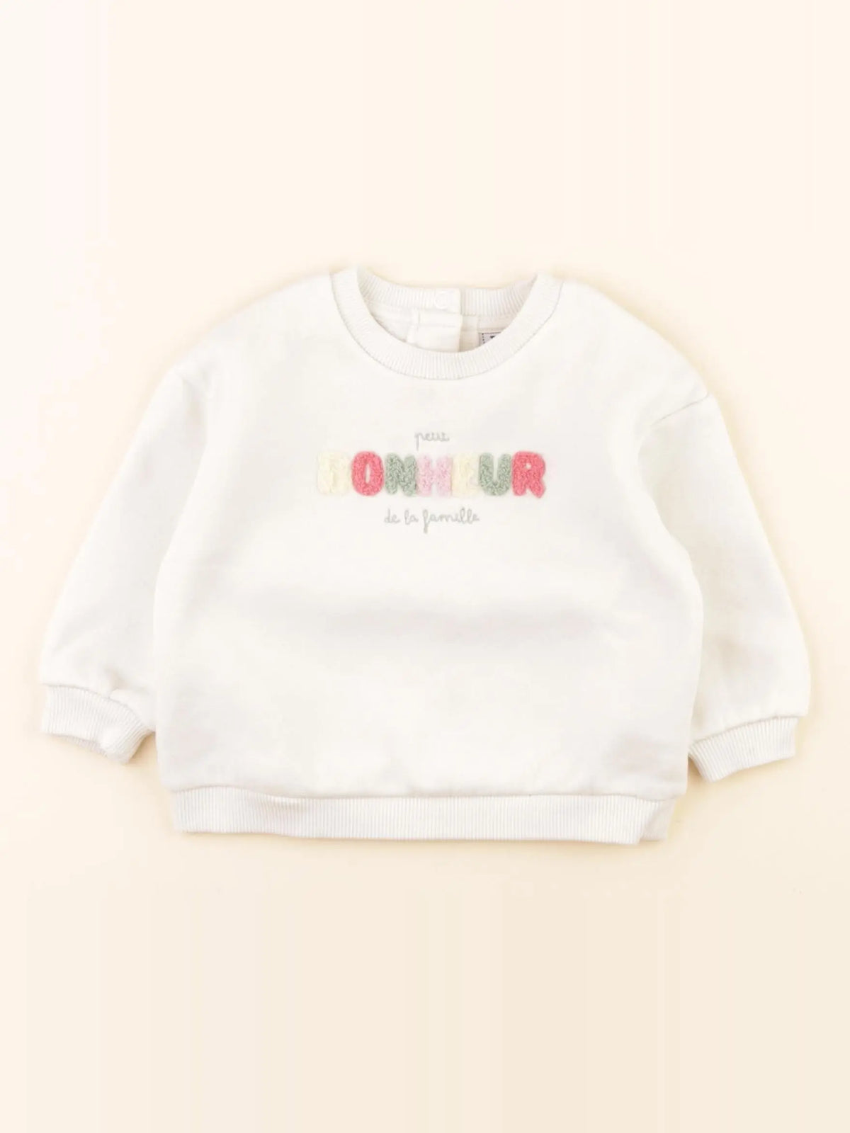 Tape à l'oeil - sweat blanc - 12 mois