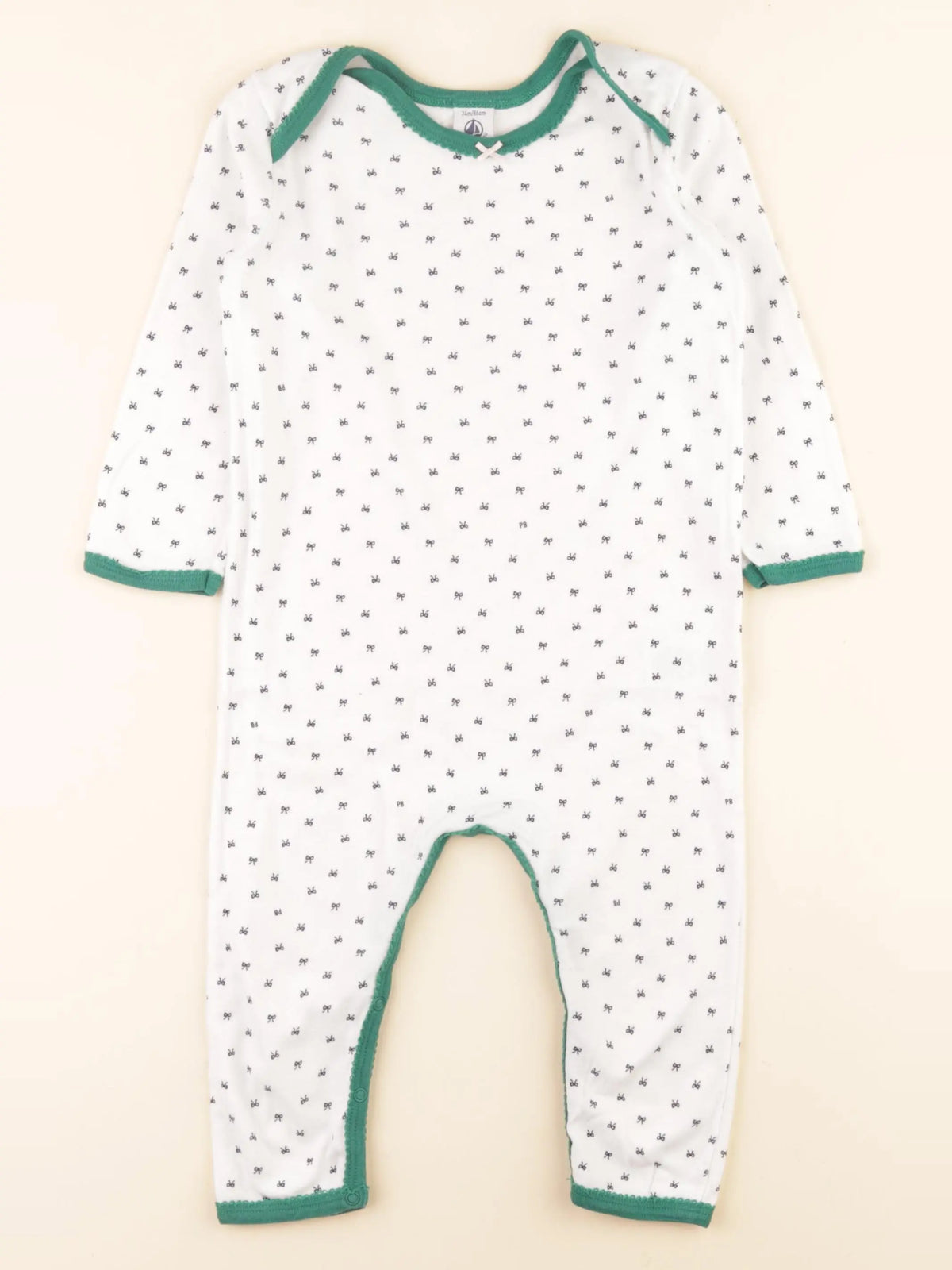 Petit Bateau - pyjama coton blanc - 2 ans