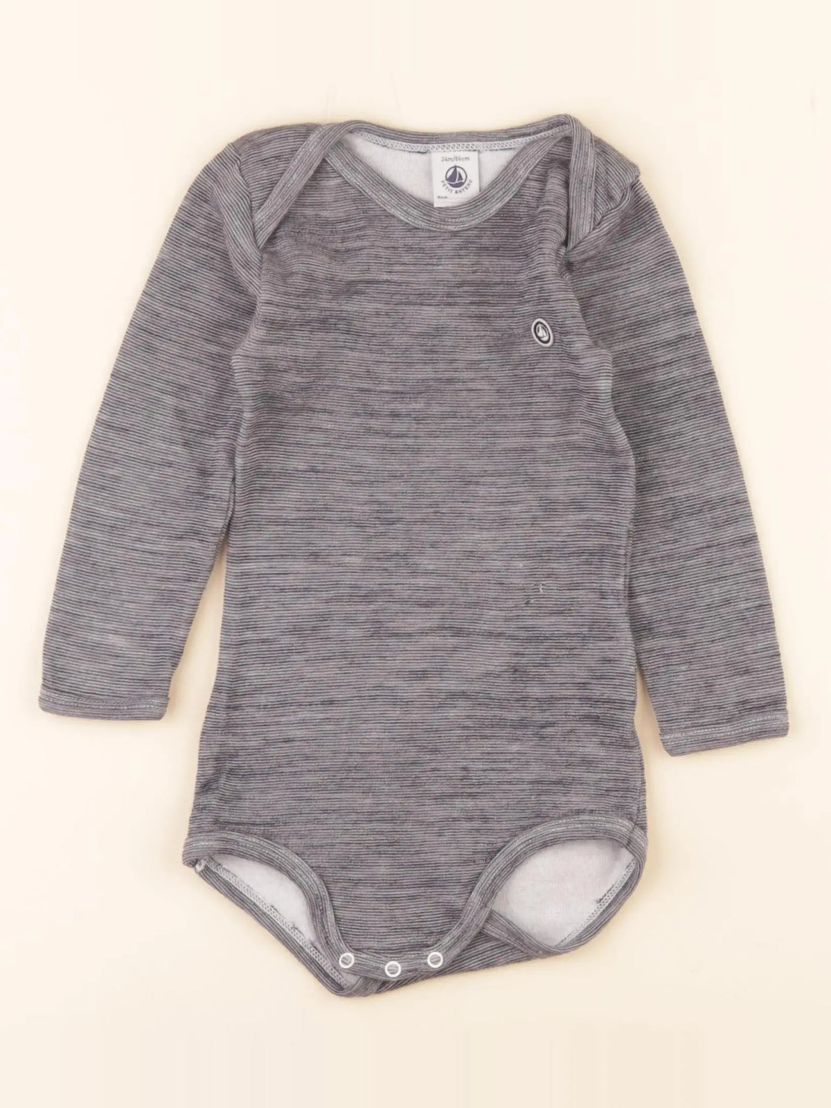 Petit Bateau - body bleu - 24 mois