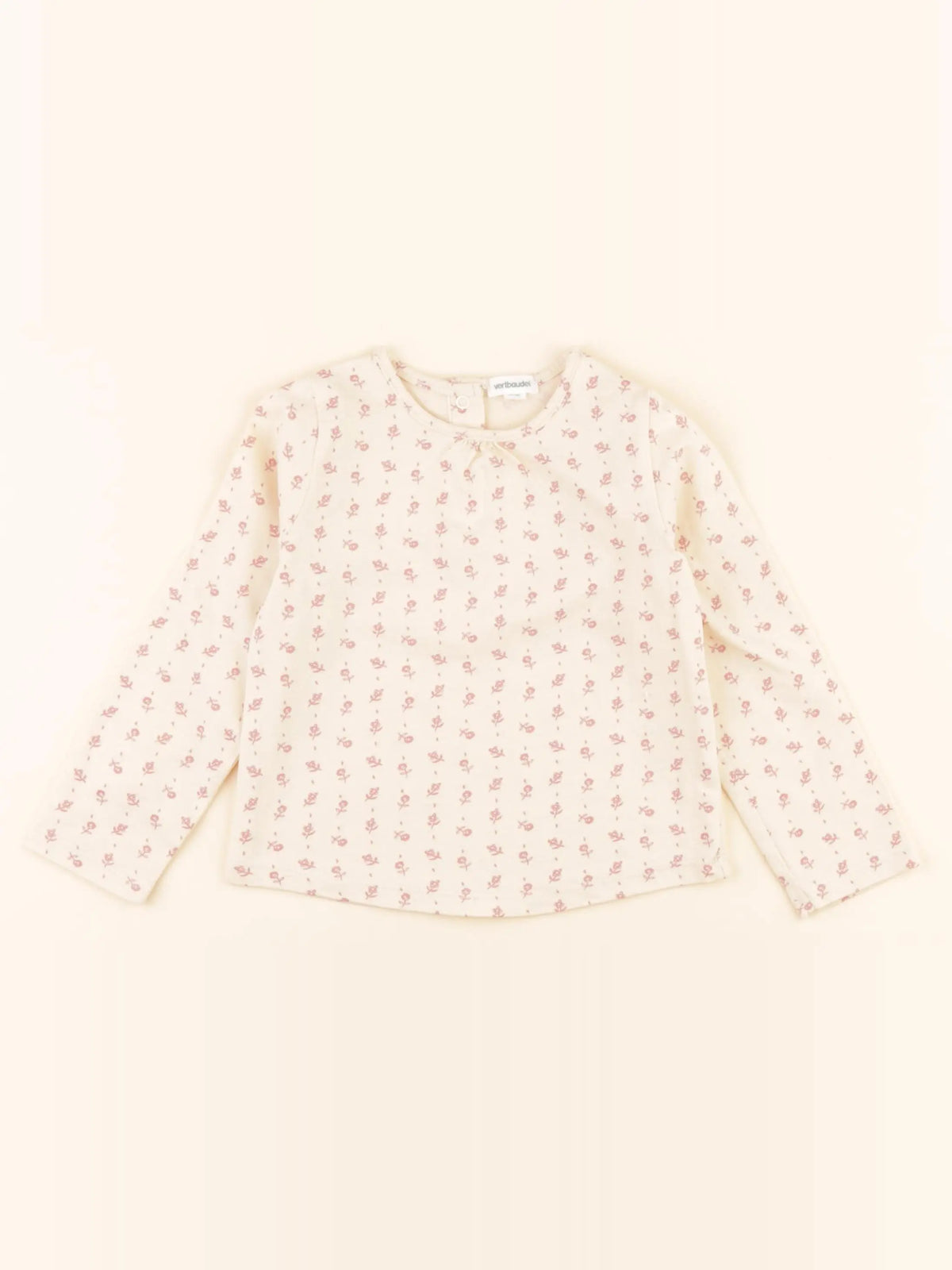 Vertbaudet - tee-shirt beige - 24 mois
