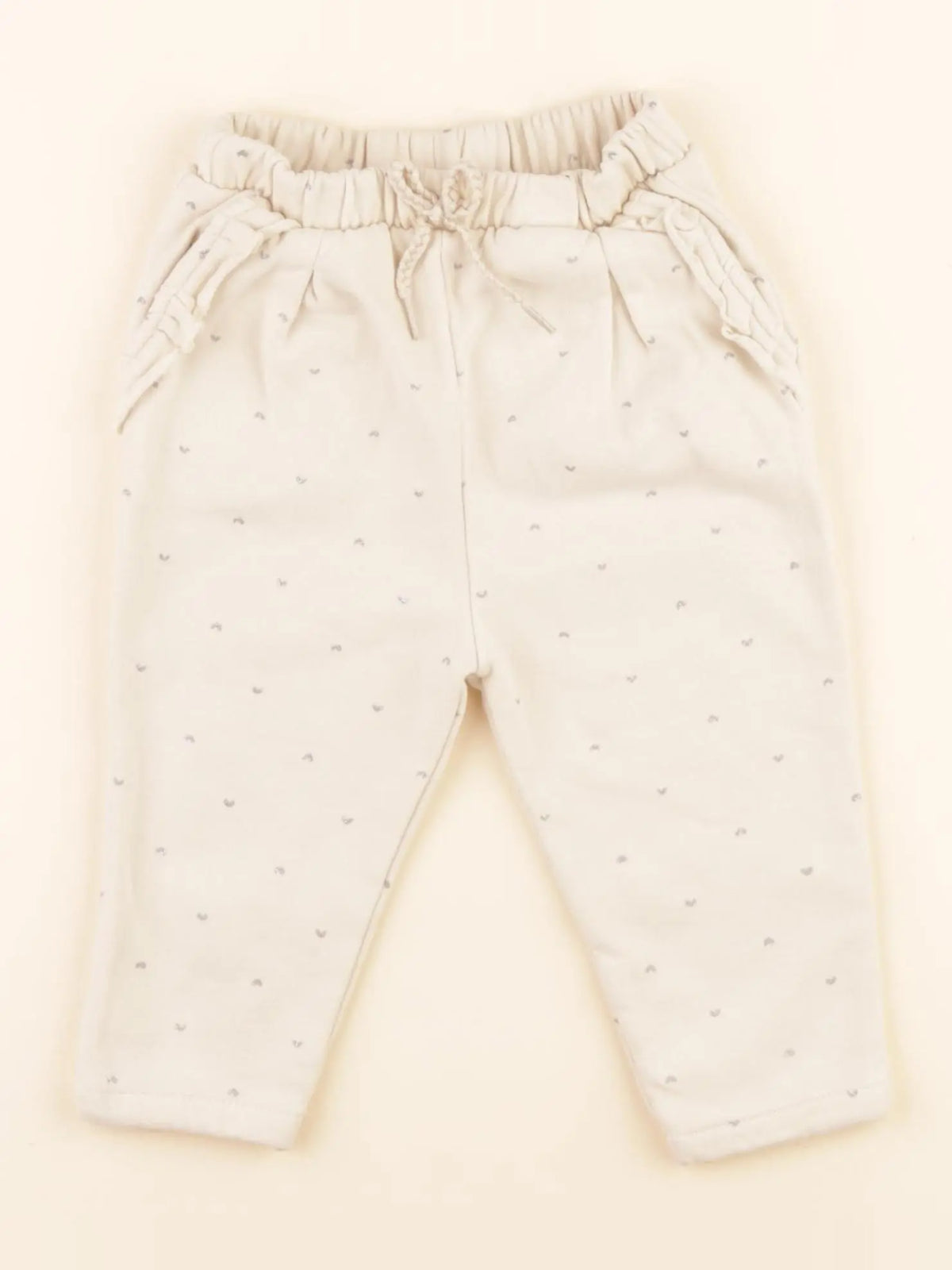 Vertbaudet - pantalon doublé beige, argent - 18 mois