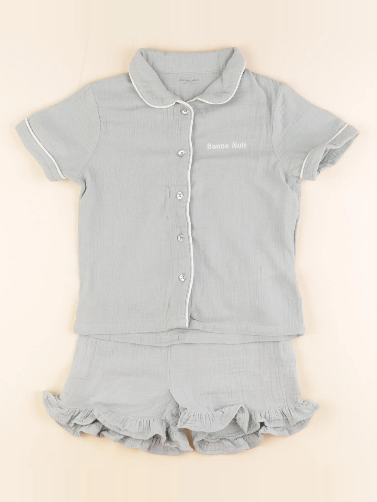 Vertbaudet - pyjama coton vert - 5 ans