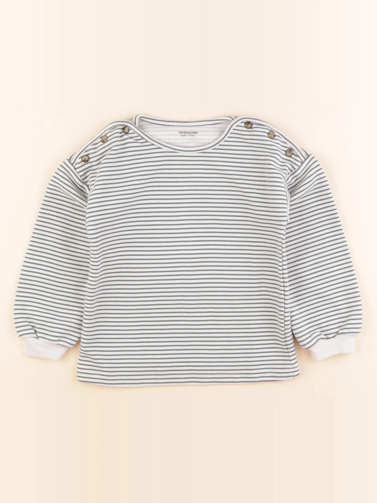 Vertbaudet - sweat vert - 6 ans