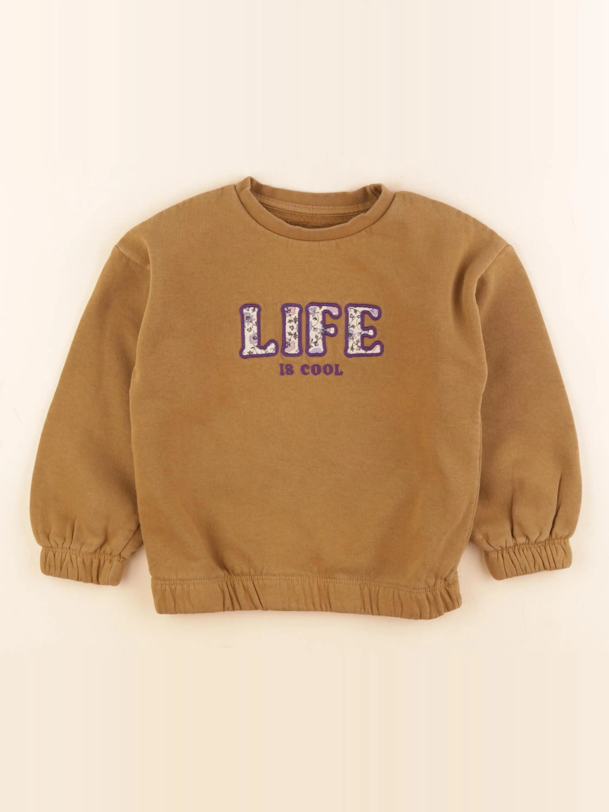 Vertbaudet - sweat marron - 6 ans