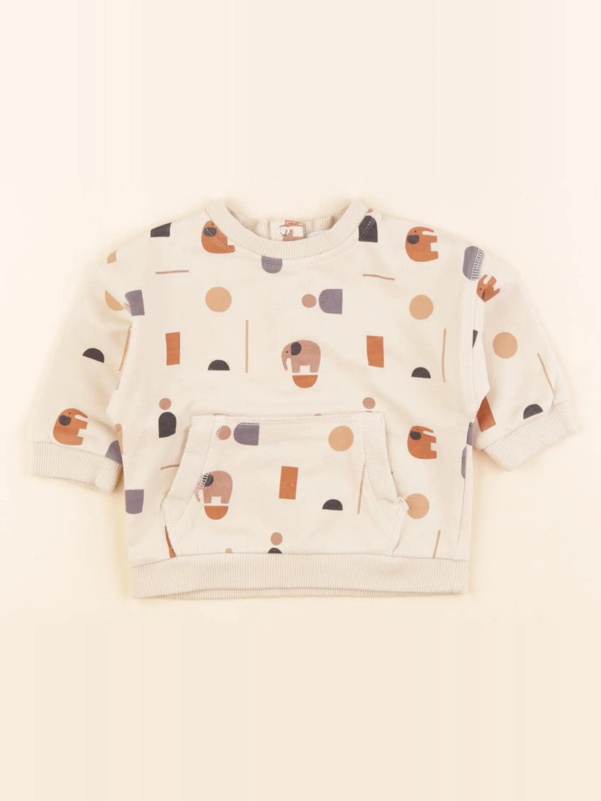 Vertbaudet - sweat beige - 6 mois
