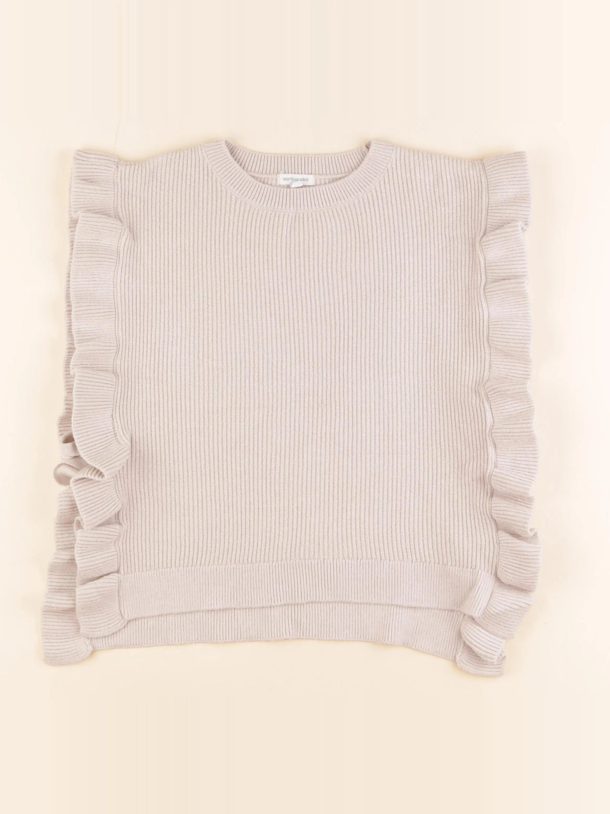 Vertbaudet - pull beige - 10 ans