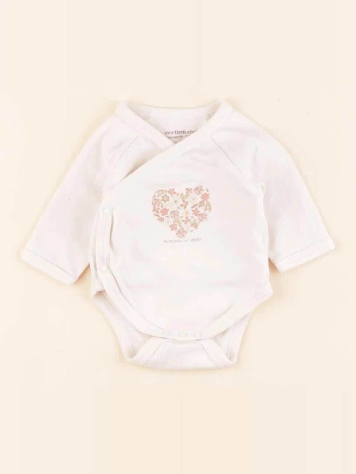 Vertbaudet - body beige - 0 mois