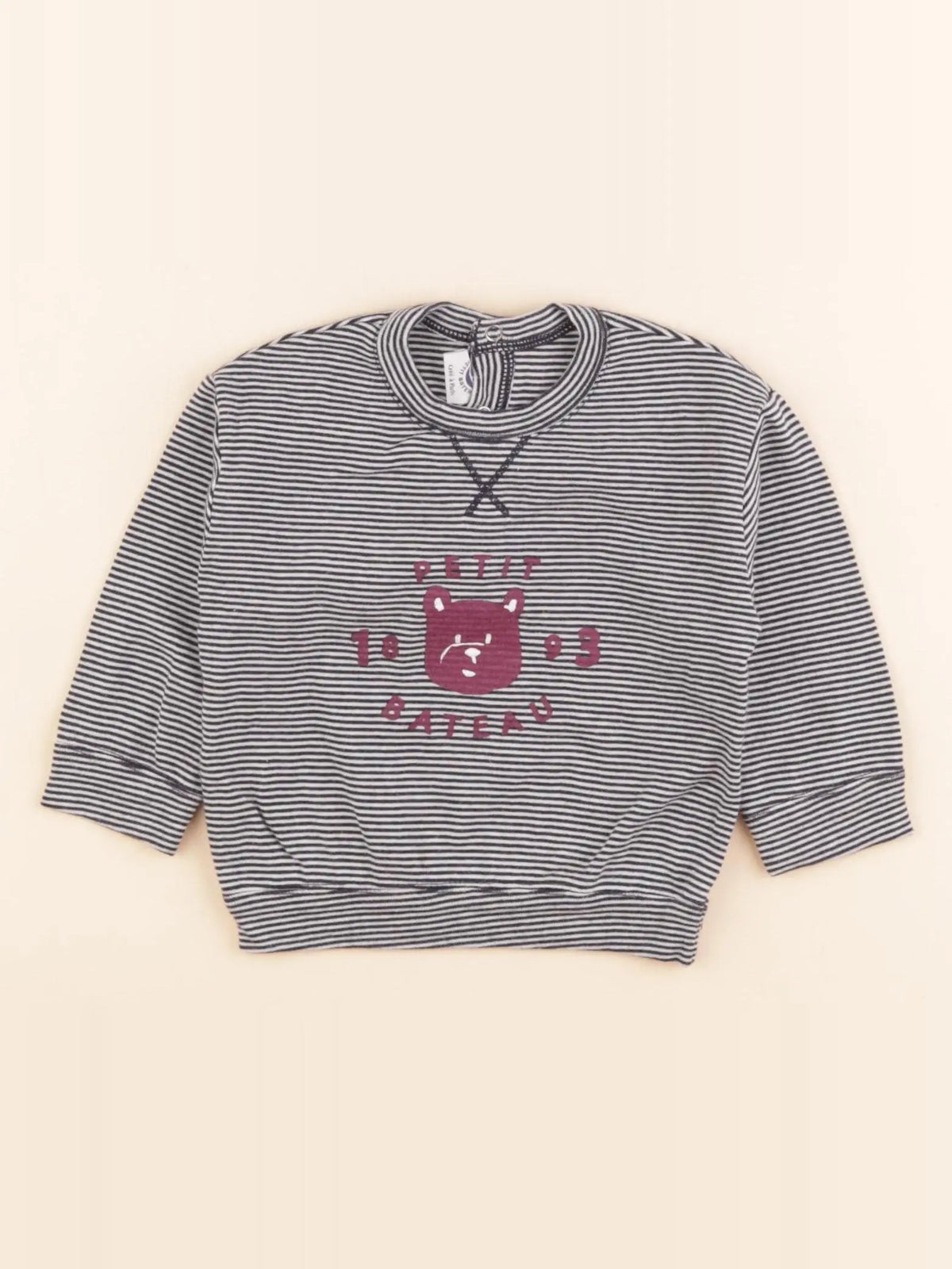 Petit Bateau - tee-shirt bleu - 6 mois