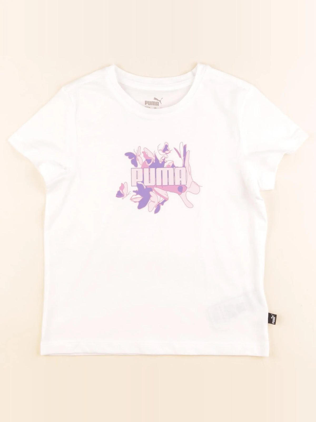 Puma - tee-shirt blanc - 7/8 ans