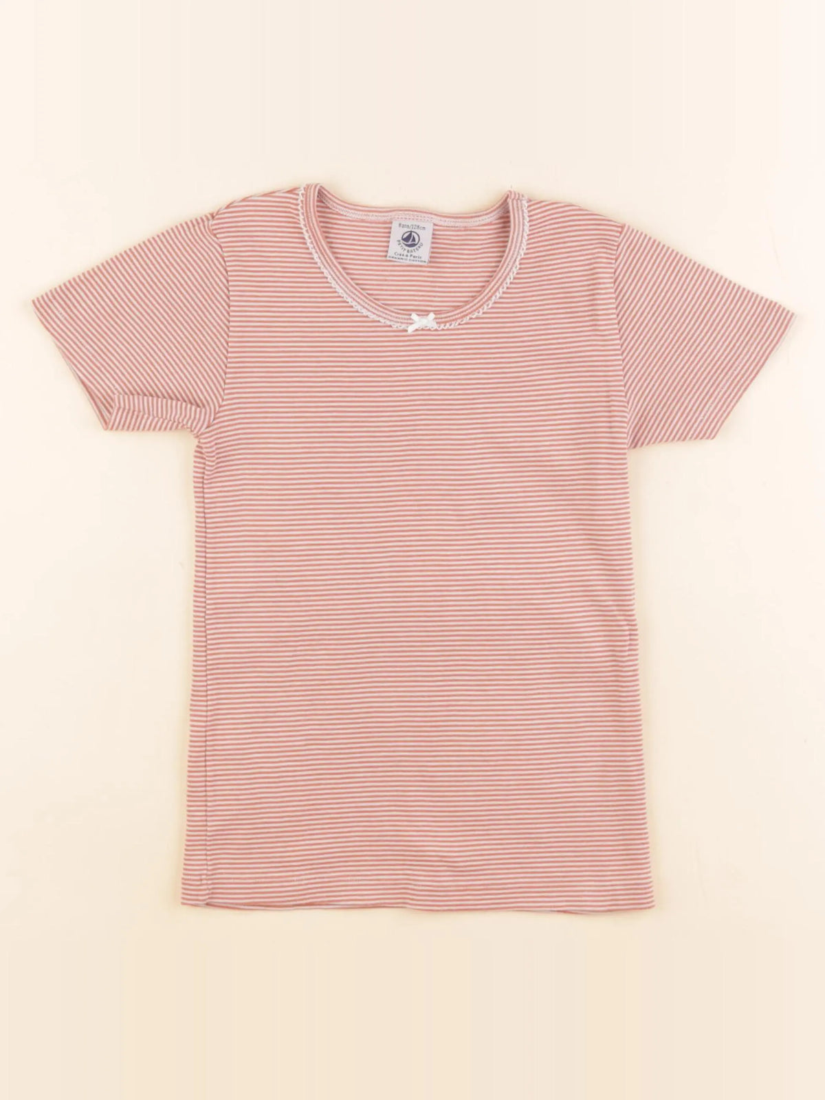 Petit Bateau - maillot de corps rose - 8 ans