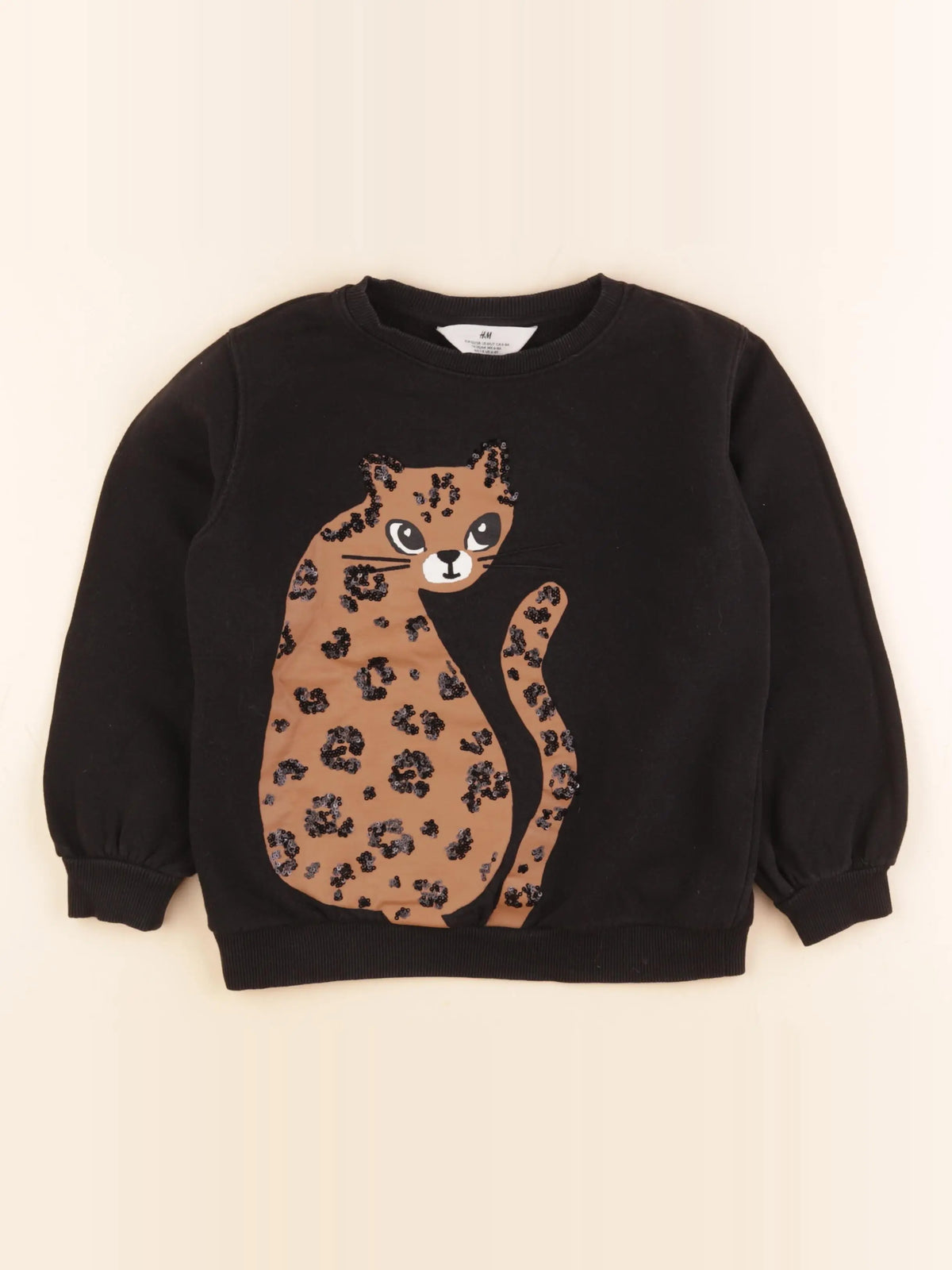 H&M - sweat noir - 6/8 ans