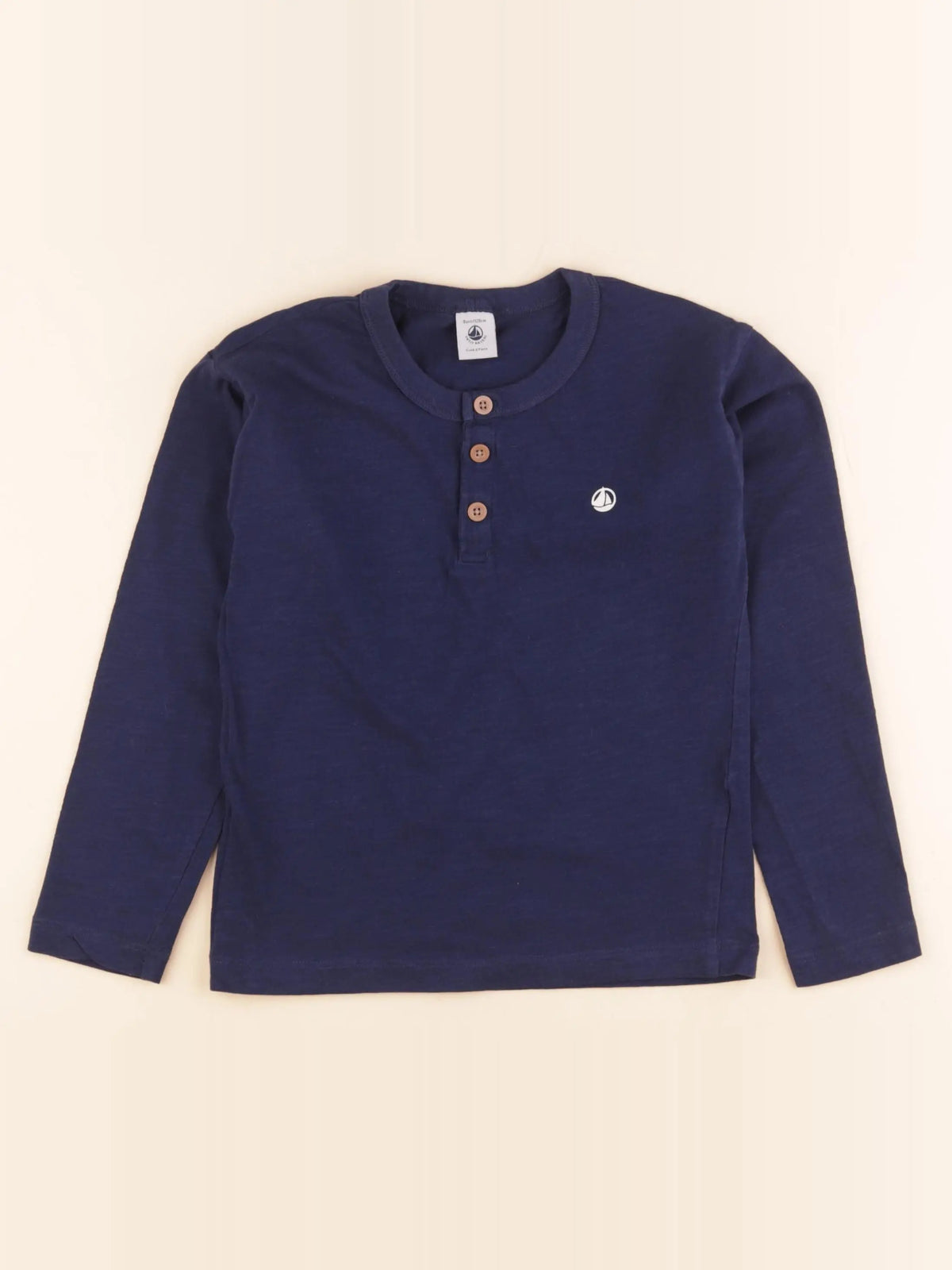 Petit Bateau - tee-shirt bleu - 8 ans