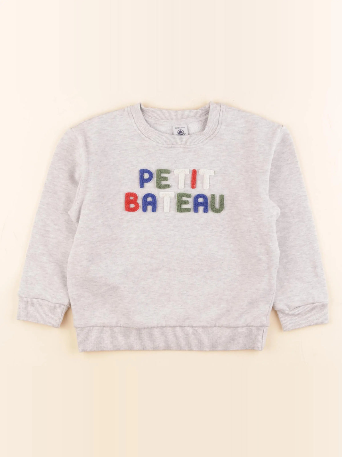 Petit Bateau - sweat gris - 6 ans