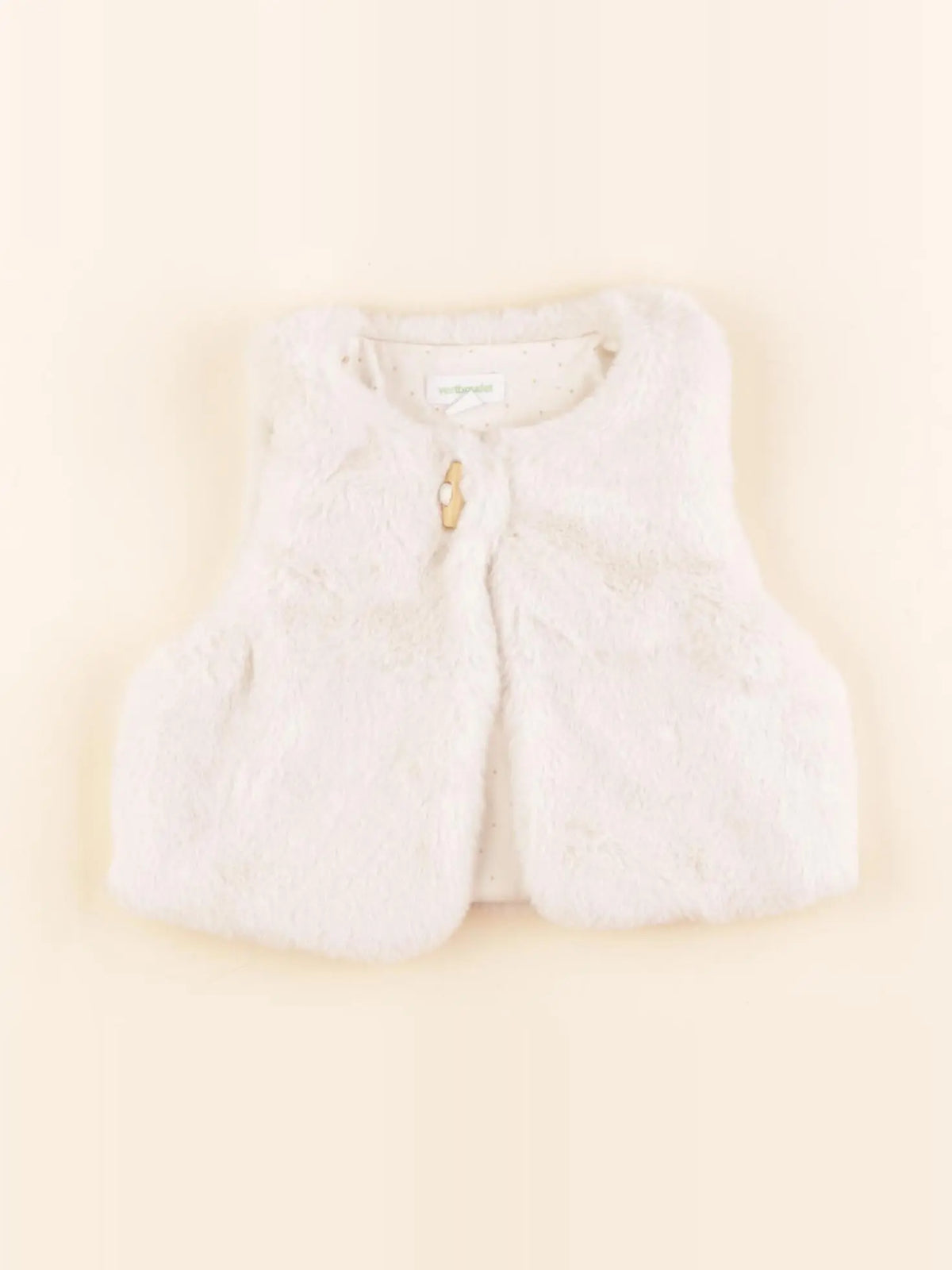 Vertbaudet - gilet beige - 3 mois