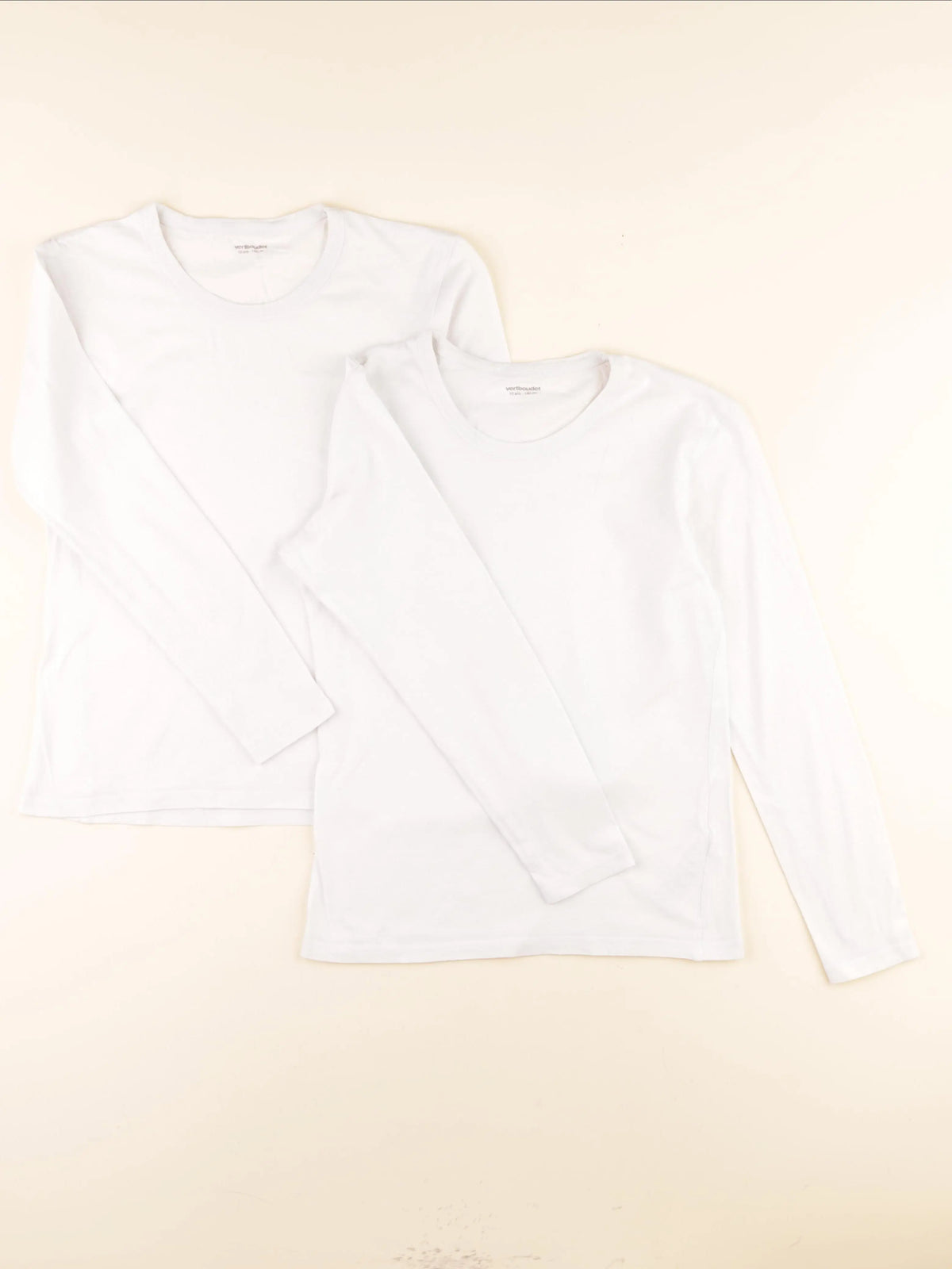 Vertbaudet - lot de 2 maillots de corps blanc - 10 ans