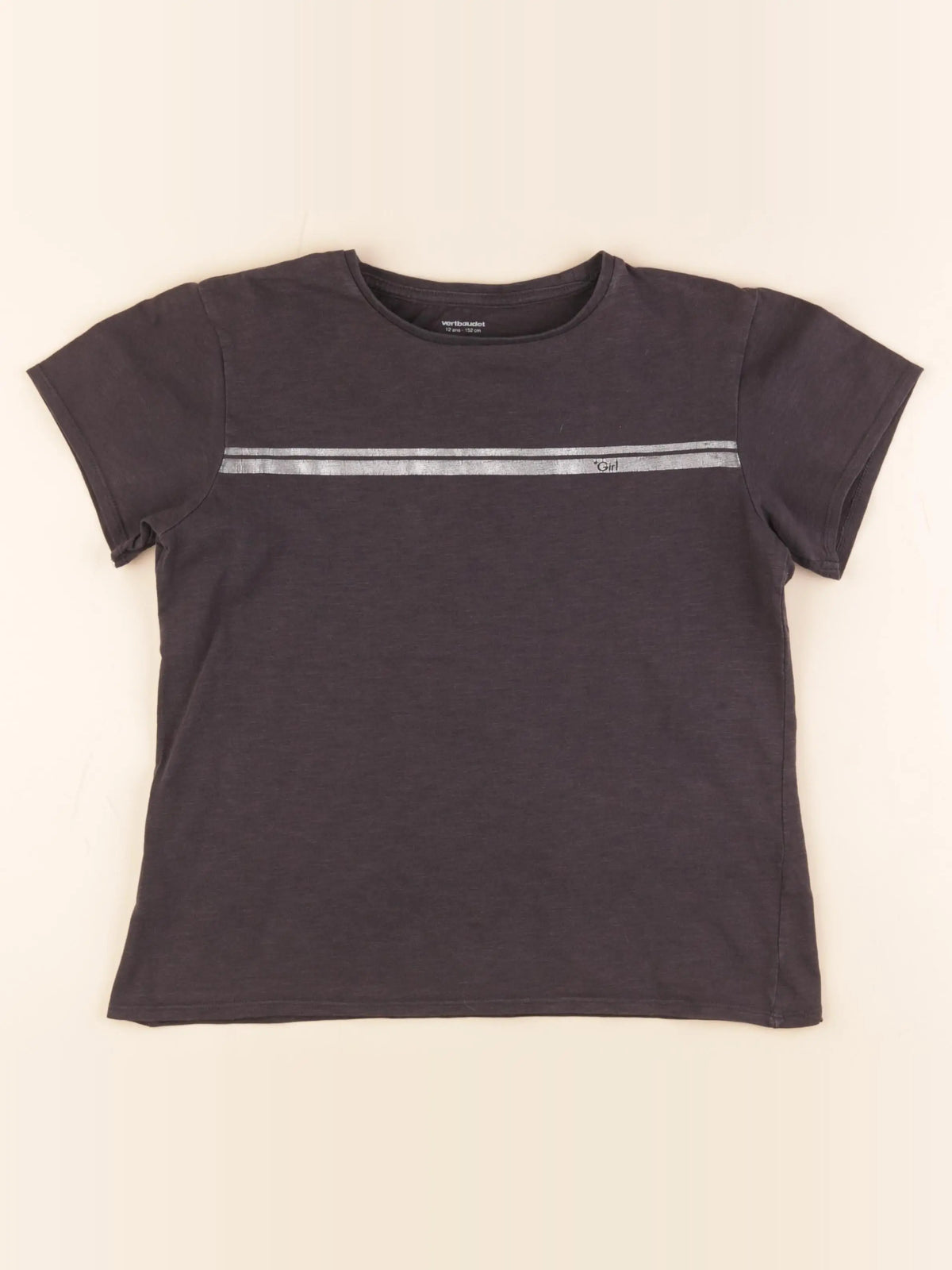 Vertbaudet - tee-shirt gris - 12 ans