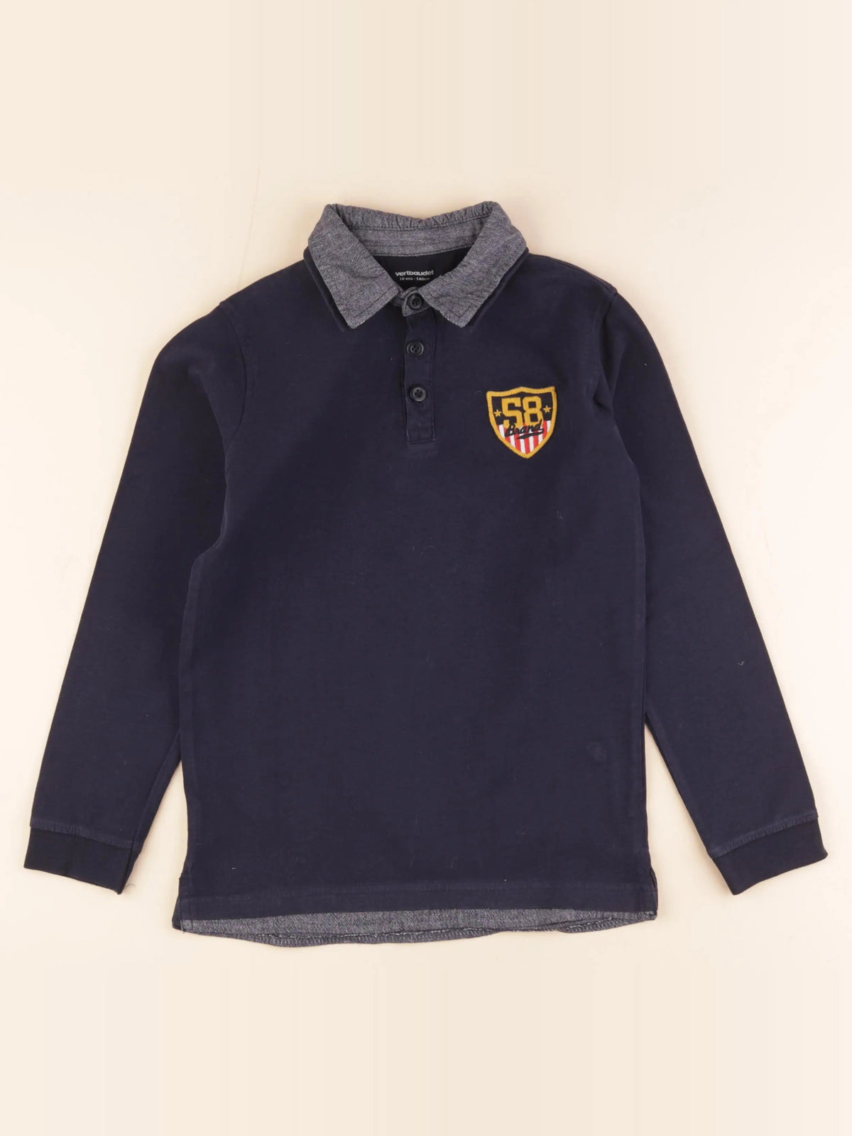 Vertbaudet - polo bleu - 10 ans