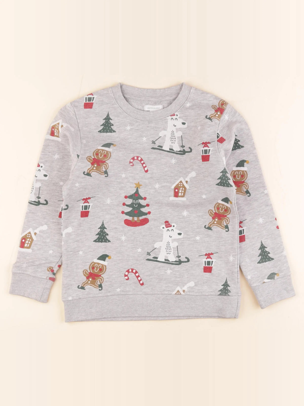 Vertbaudet - sweat gris - 8 ans