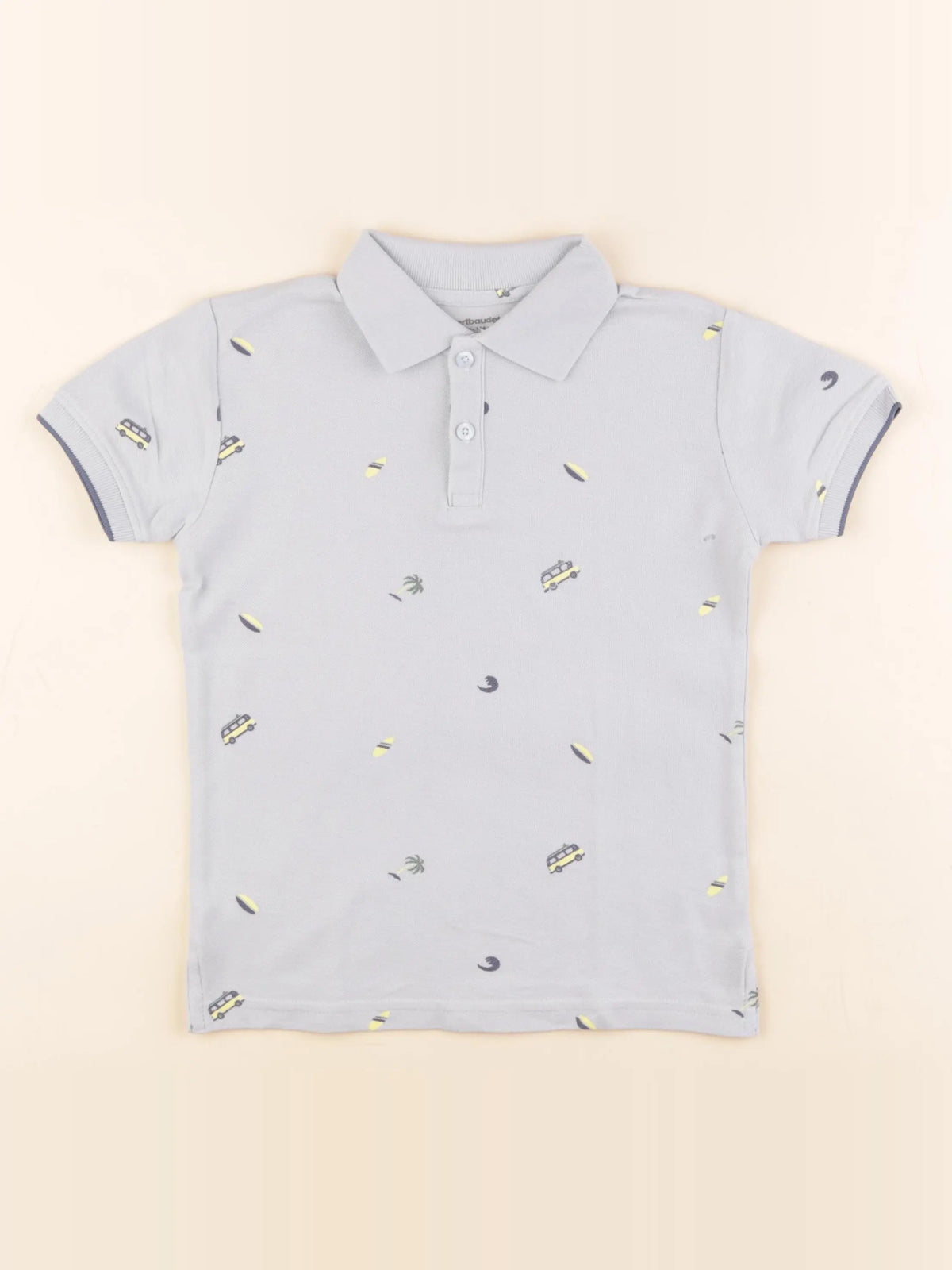 Vertbaudet - polo bleu - 6 ans