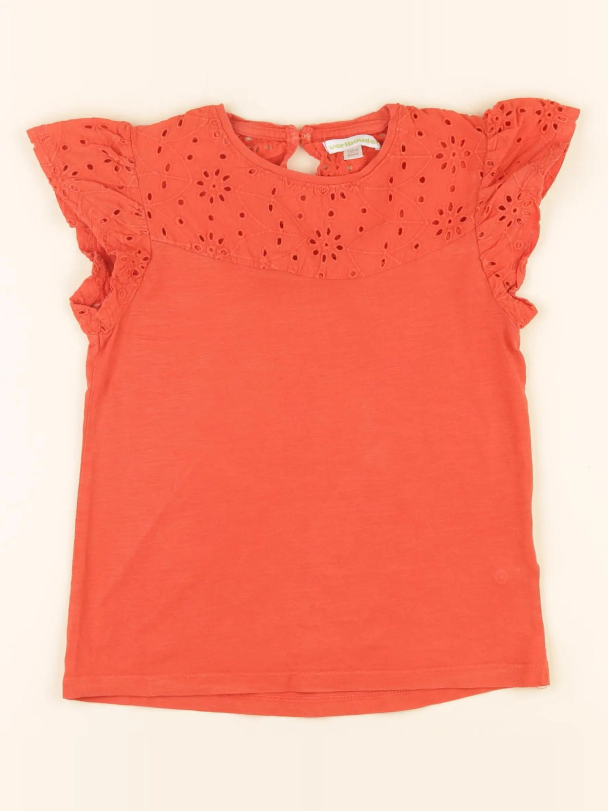 Vertbaudet - tee-shirt rouge - 8 ans