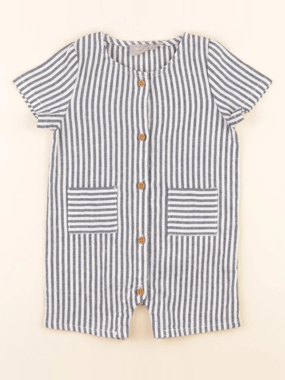 Boutchou - combinaison blanc, bleu - 3 mois