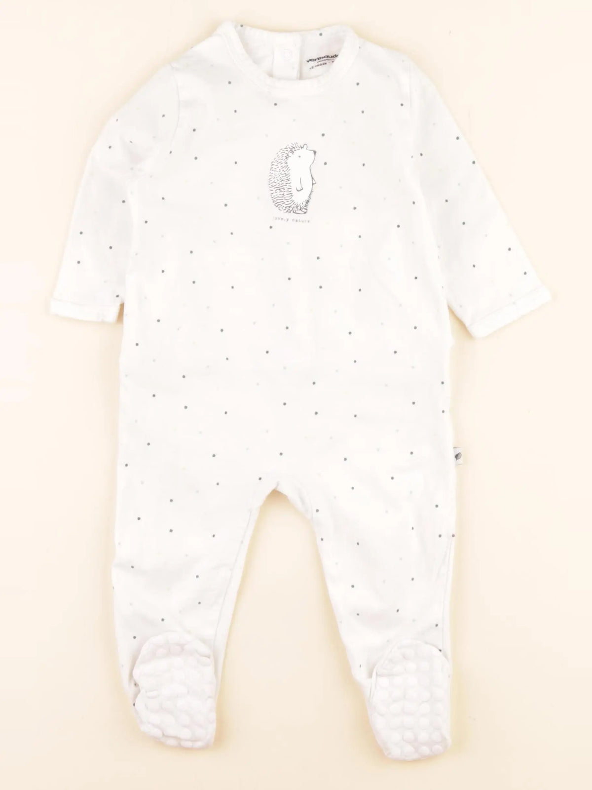 Vertbaudet - pyjama coton blanc, multicolore - 12 mois