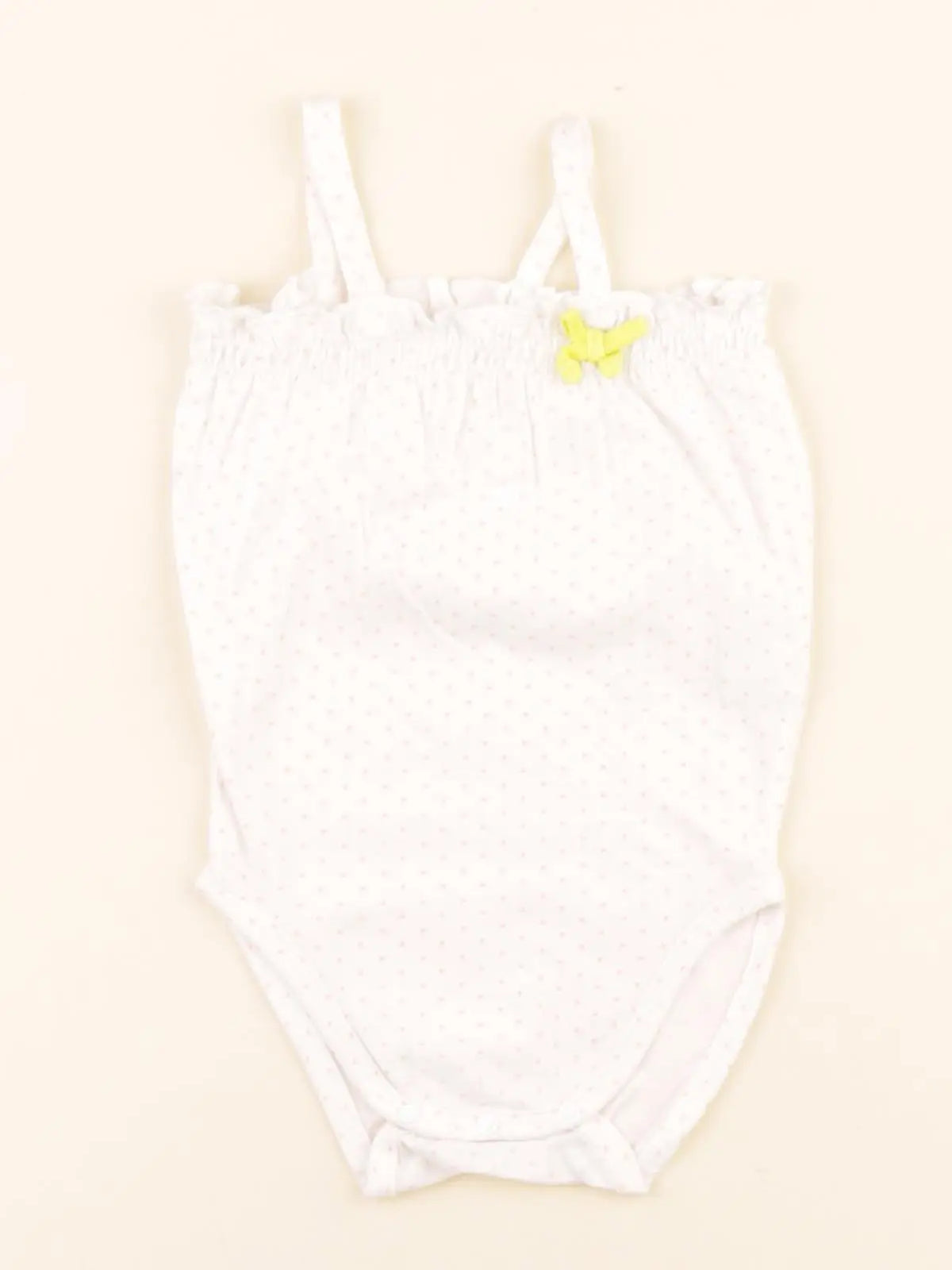 Boutchou - body blanc, orange - 3 mois