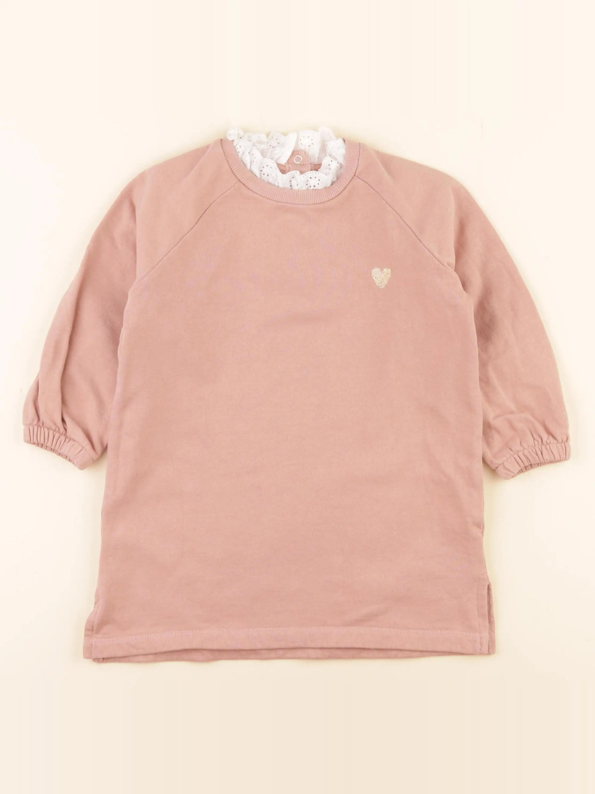 Vertbaudet - robe or, rose - 4 ans