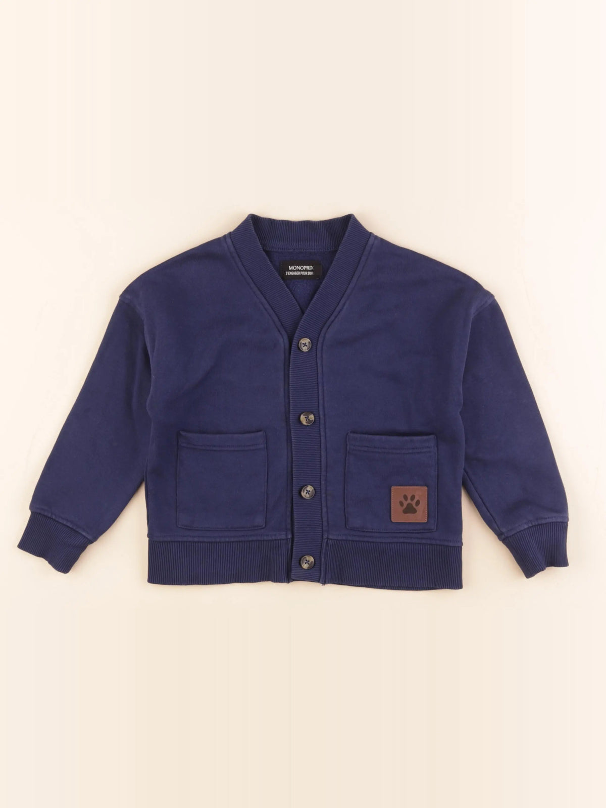 Monoprix - sweat bleu - 4 ans