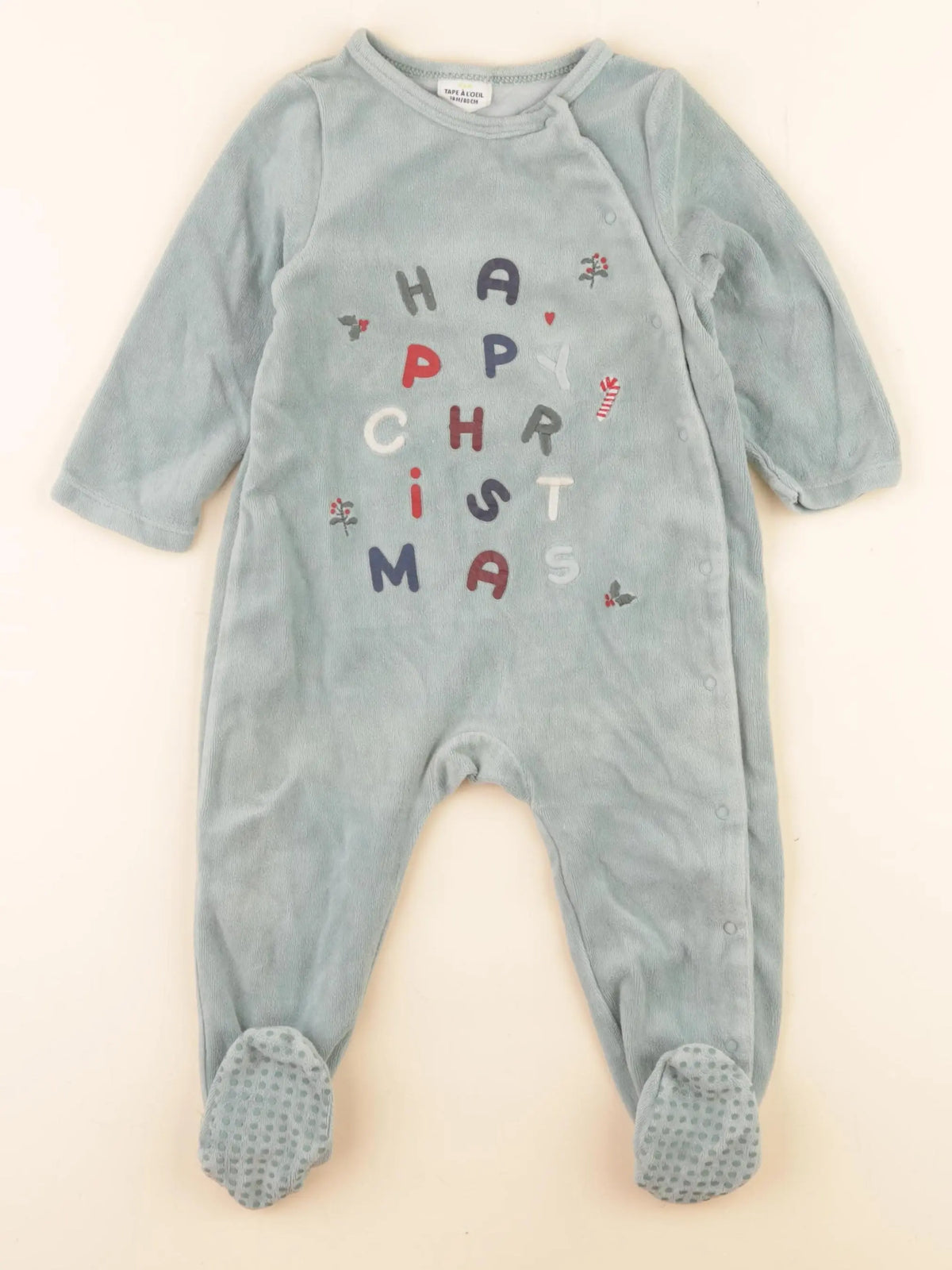 Tape à l'oeil - pyjama velours vert - 18 mois