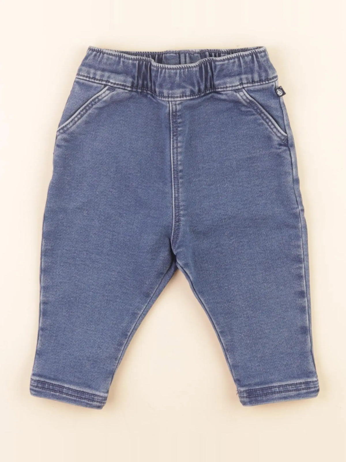 Petit Bateau - jegging bleu - 6 mois